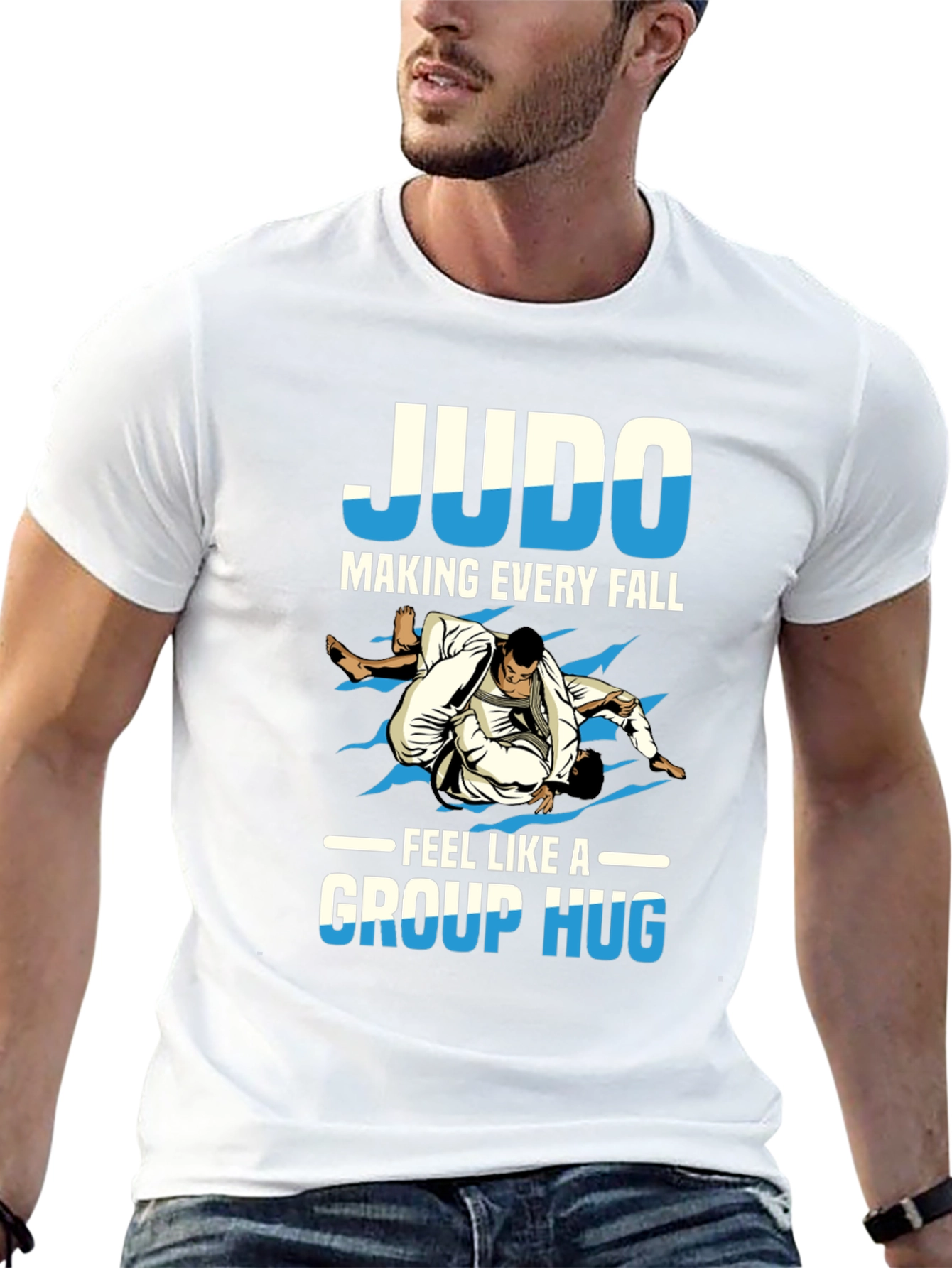 Black Judo Group Hug T-Shirt view 13