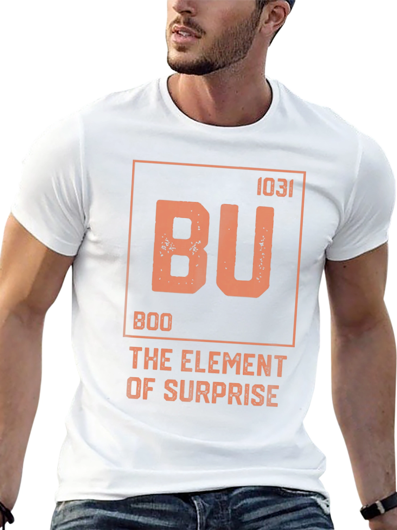 Black Boo Element of Surprise T-Shirt - Funny Halloween Tee view 13