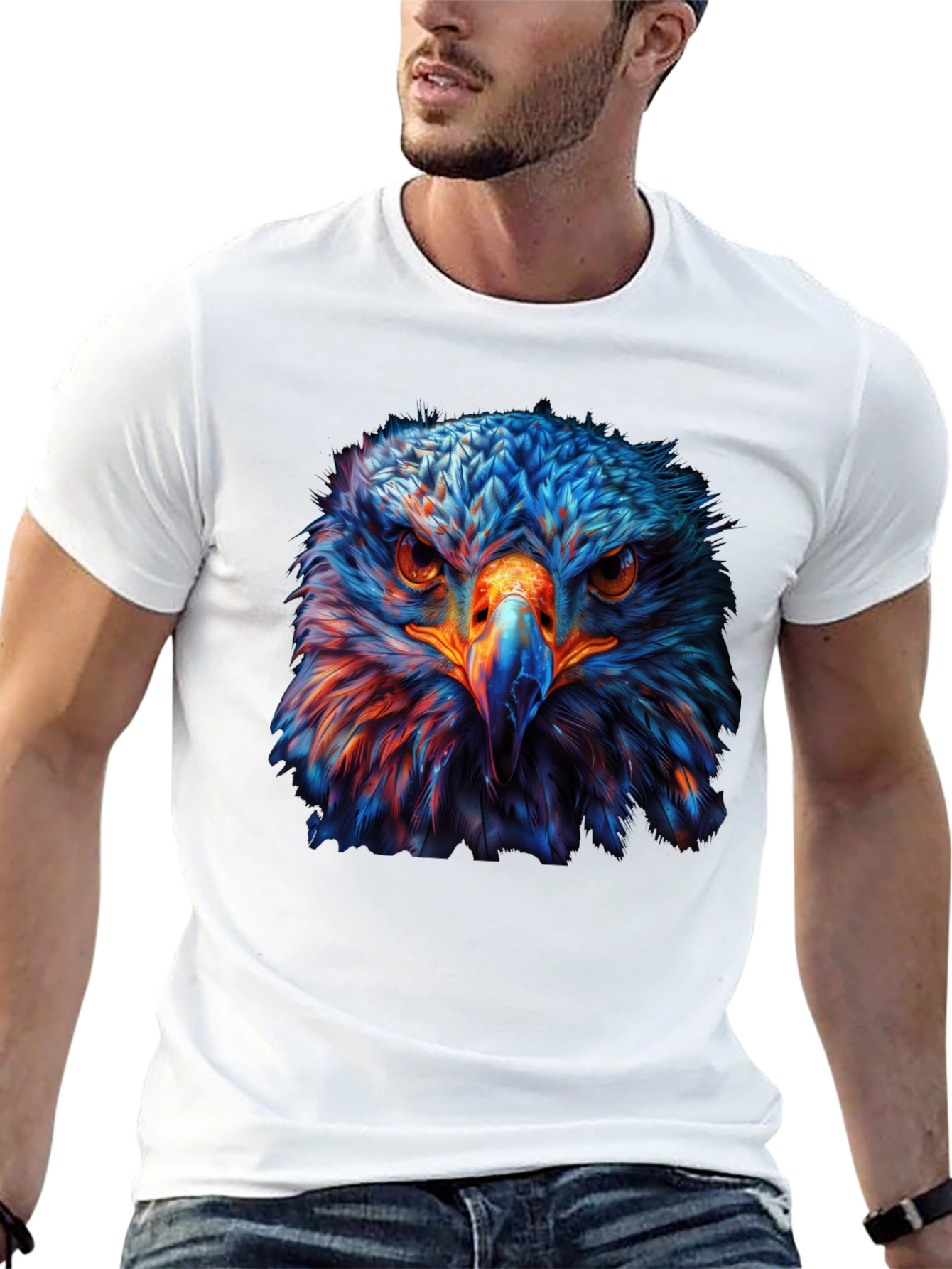Black Bold Eagle Graphic Tee - Black T-Shirt view 13