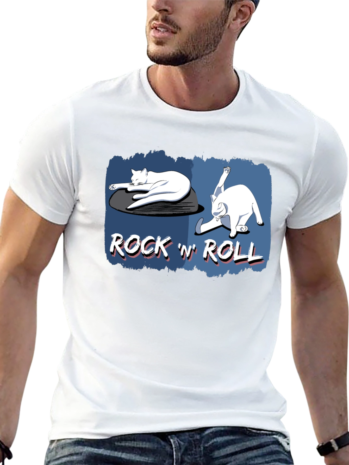 Black Rock 'N' Roll Cat Graphic Tee view 13