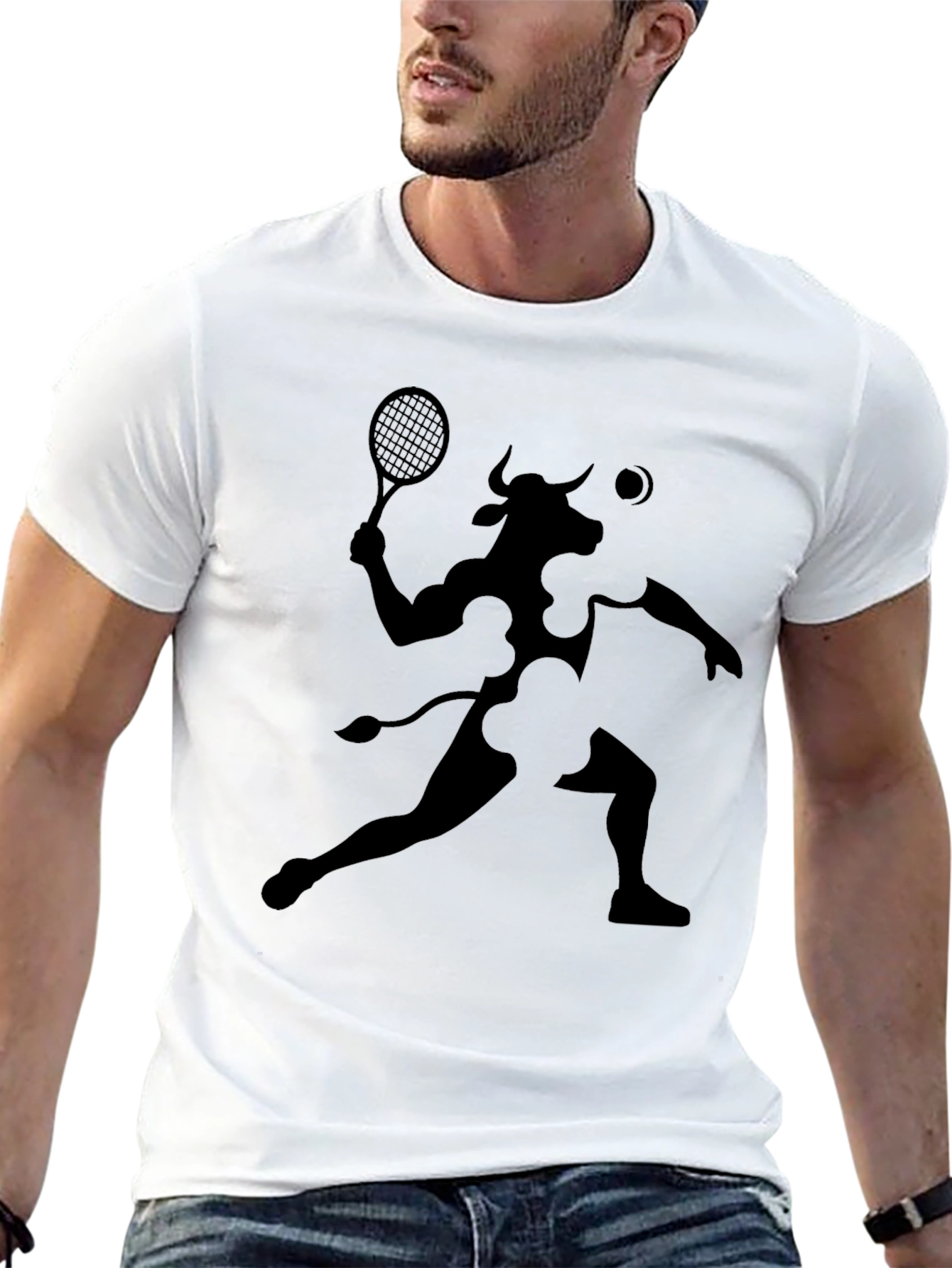 Black Tennis Bull Black T-Shirt view 13