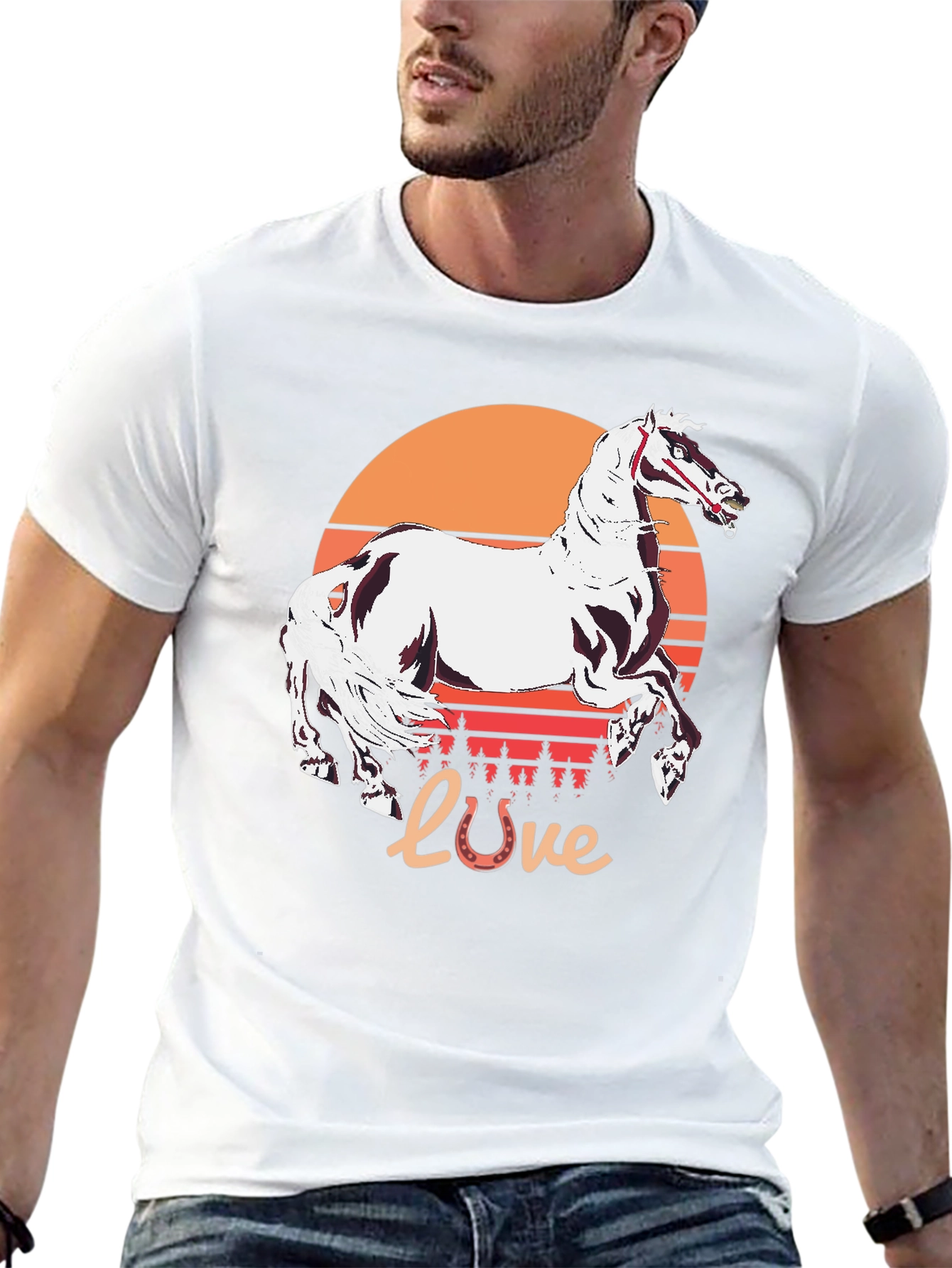 Horse Love Sunset Graphic Tee - 13