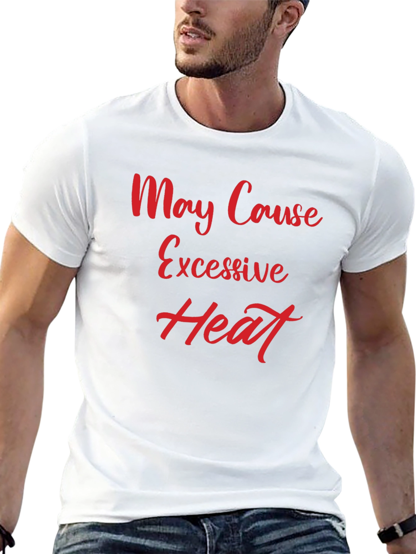 Black May Cause Excessive Heat Graphic Tee view 13