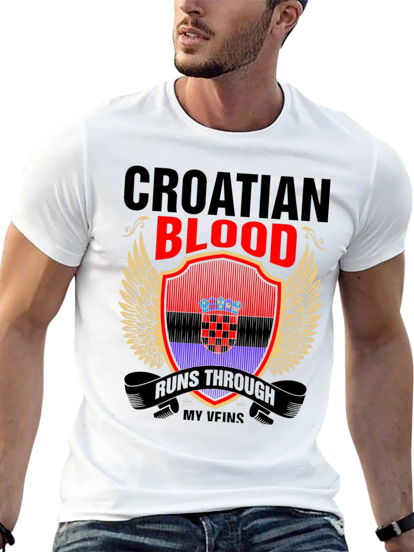Croatian Blood Runs Through My Veins T-Shirt - 13