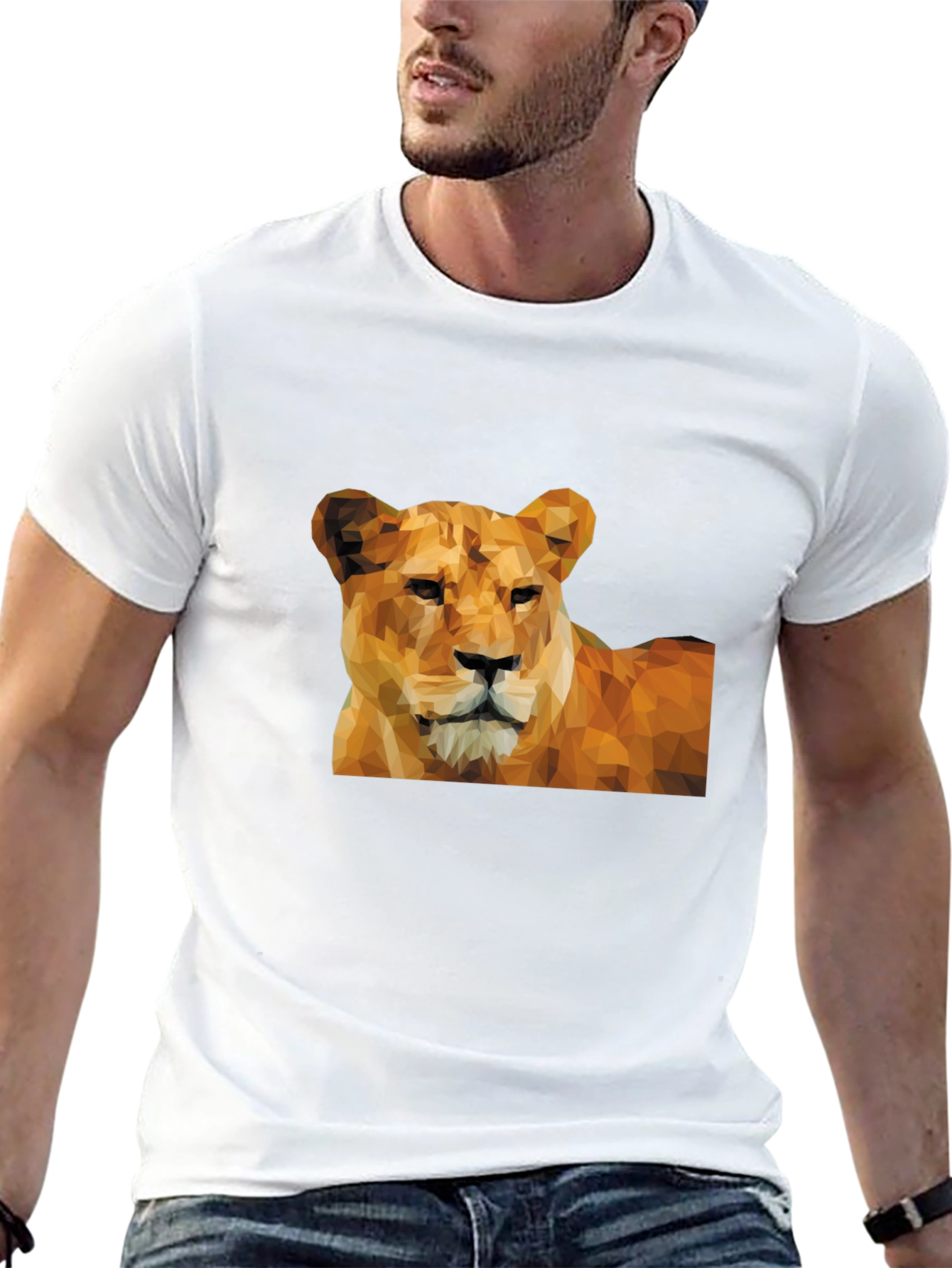 Black Lioness Graphic Print Black T-Shirt view 13