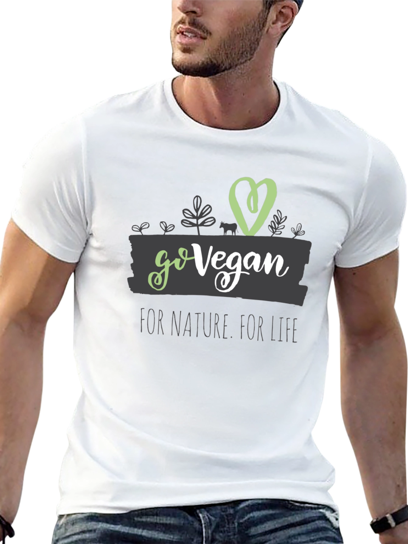Go Vegan Graphic Tee - Nature & Life - 13