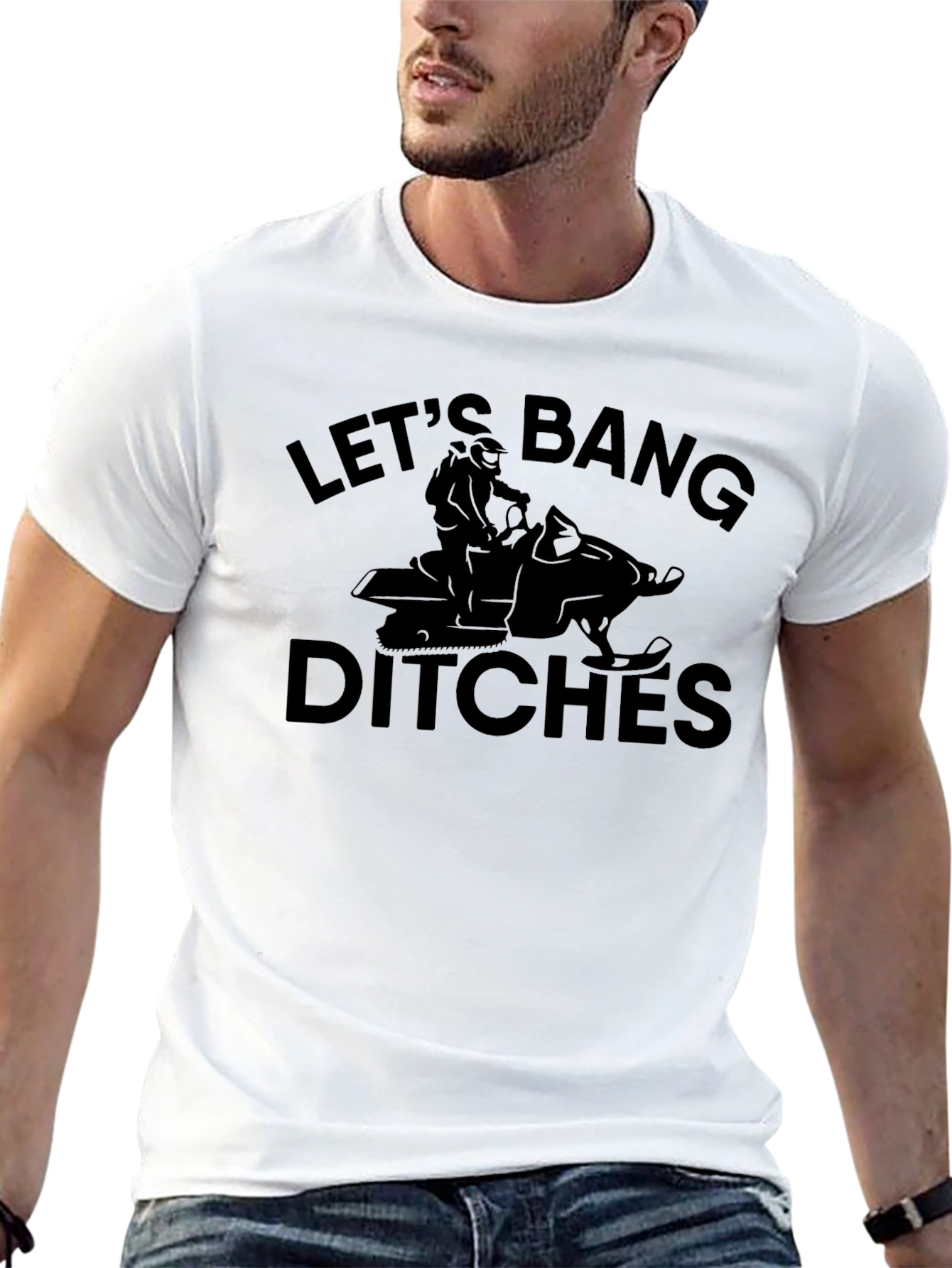 Black Let's Bang Ditches Graphic T-Shirt view 13