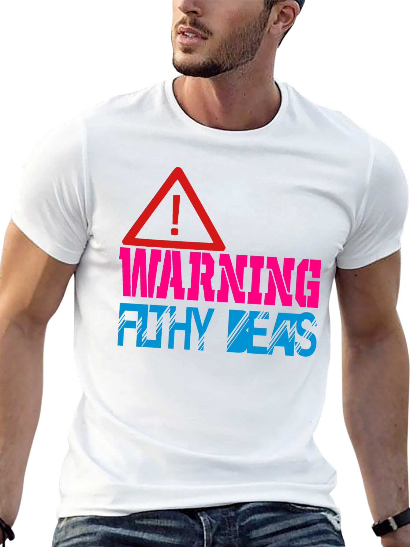 Black Warning Filthy Beast Novelty T-Shirt view 13