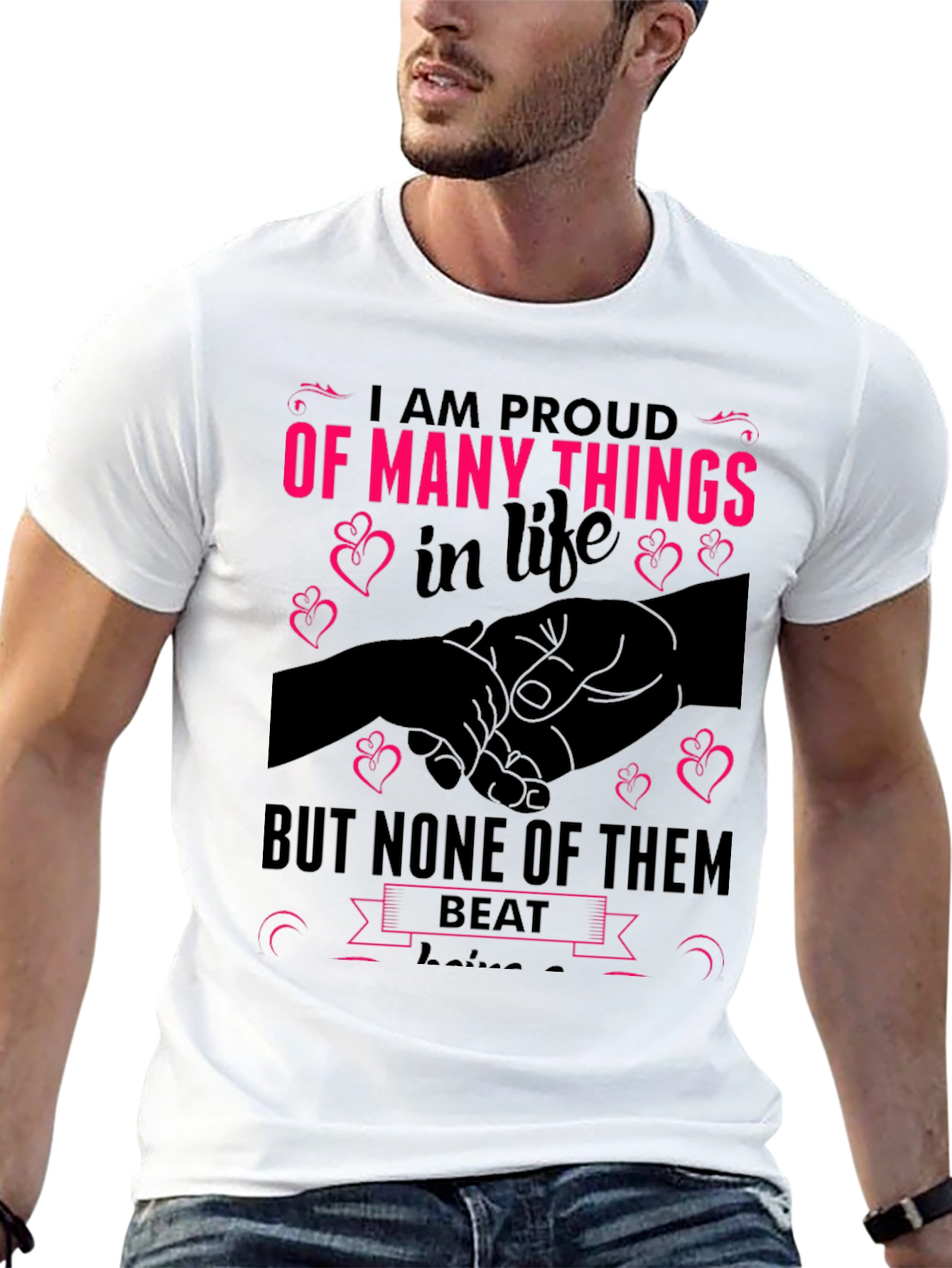 Black Proud Parent Black Graphic T-Shirt view 13