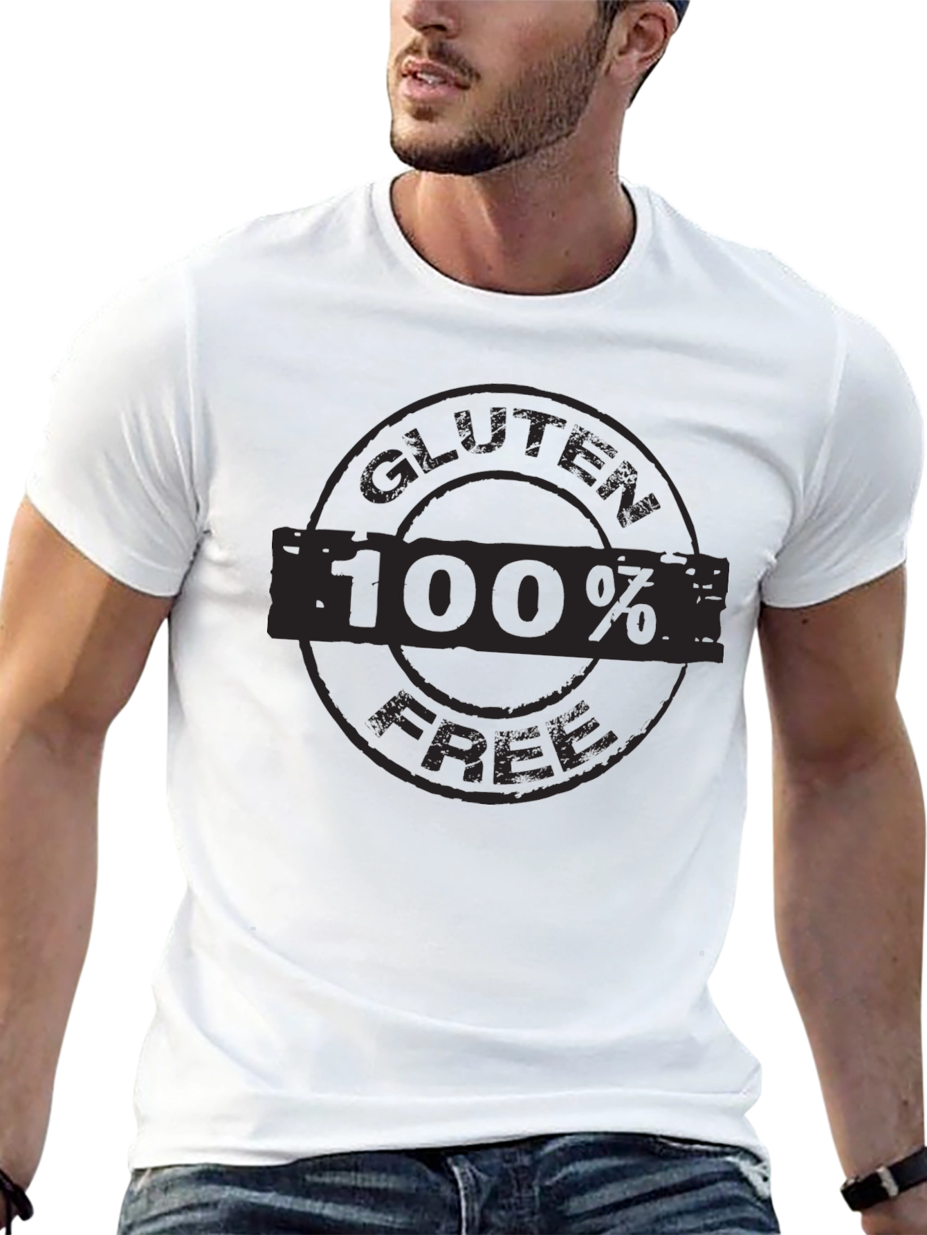 Black Gluten Free T-Shirt - 100% Comfort Fit Tee view 13