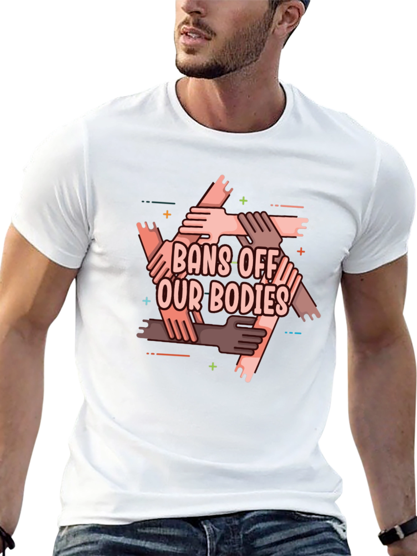 Black Bans Off Our Bodies Graphic Tee view 13