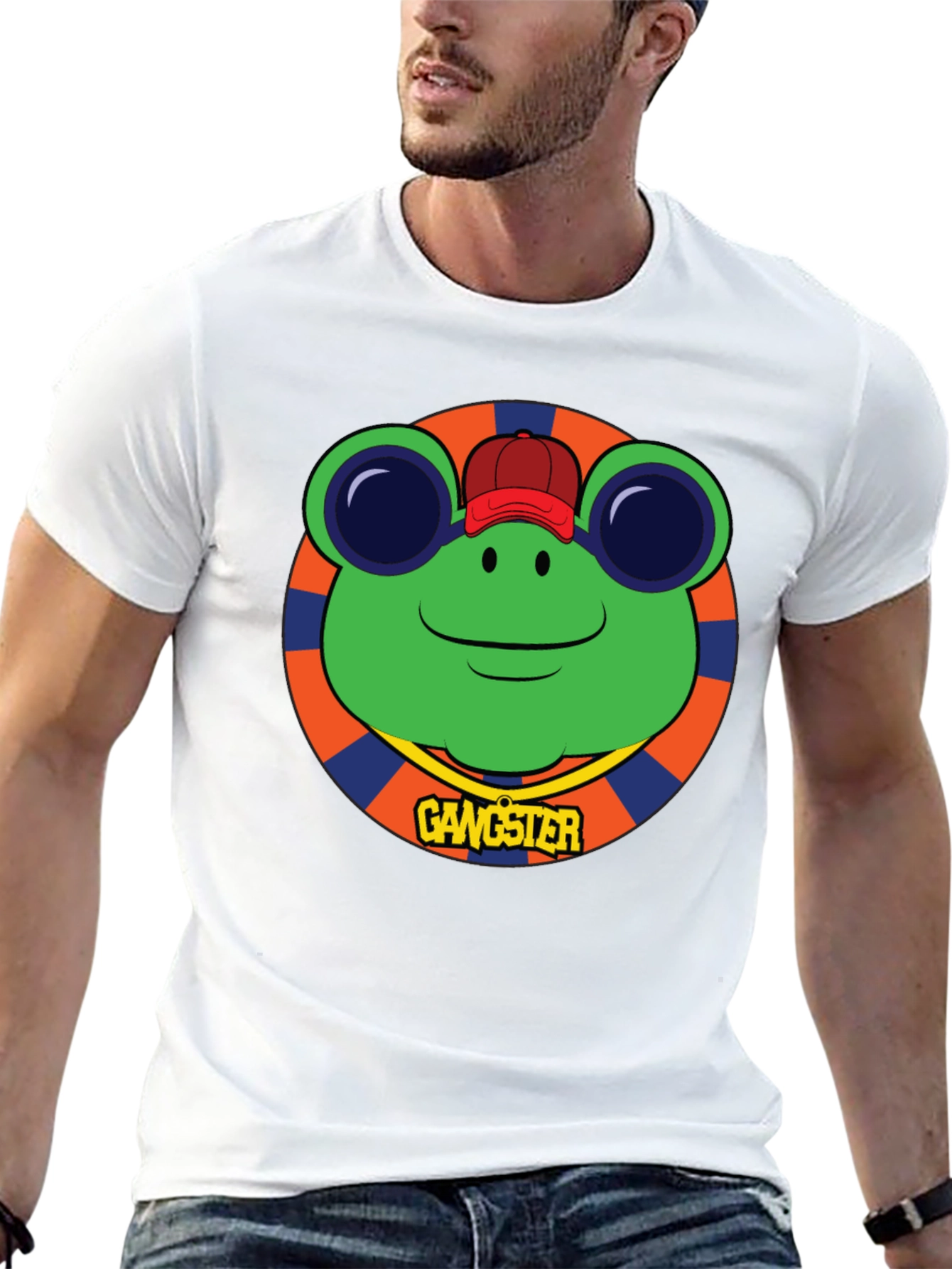 Black Gangster Frog Graphic Tee - Black view 13