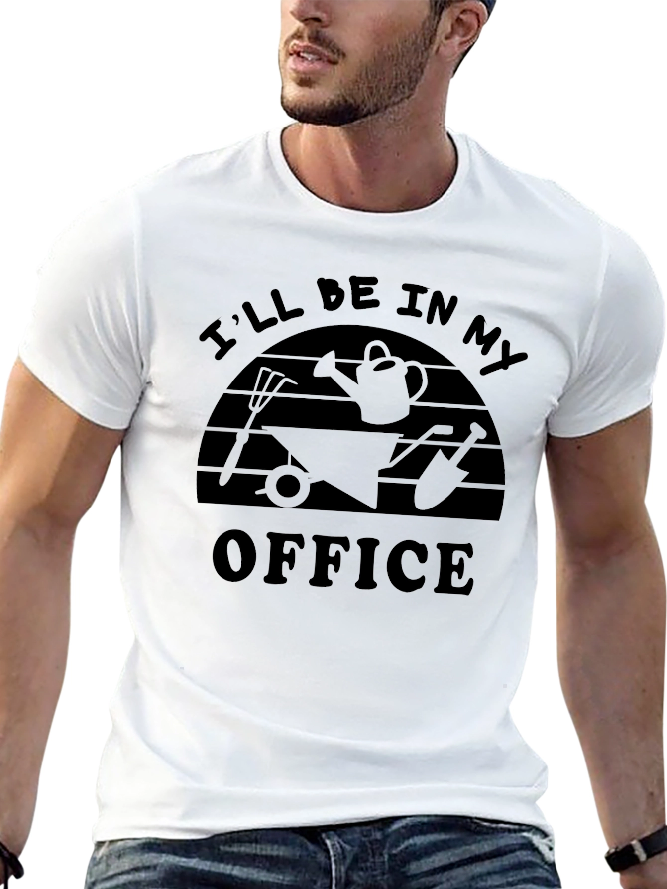 Black Gardening Office T-Shirt - Unisex view 13