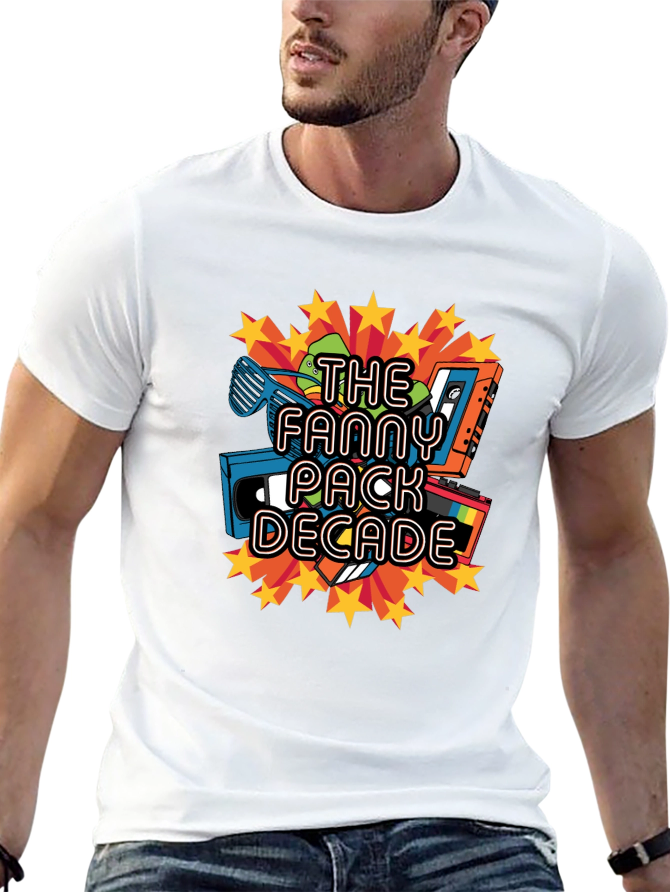 Black The Fanny Pack Decade Graphic T-Shirt view 13
