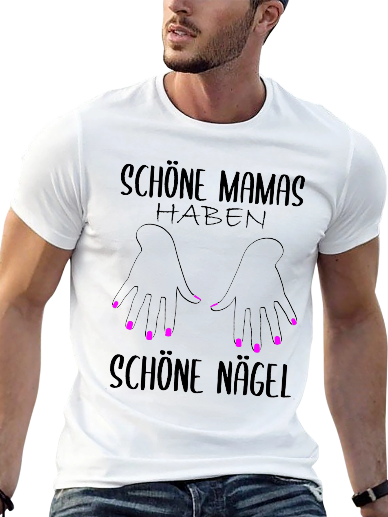 Black Schöne Mamas Haben Schöne Nägel T-Shirt view 13