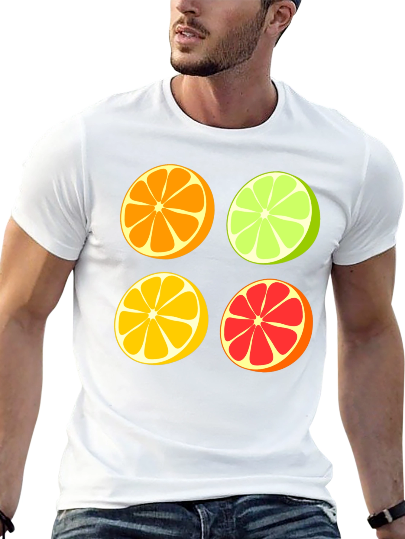 Black Citrus Slices Graphic Tee - Fresh & Fun view 13