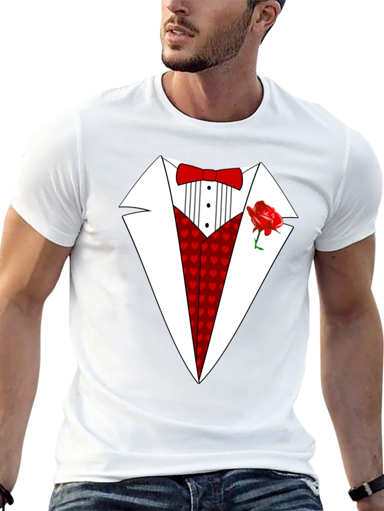 Black Heart Tuxedo T-Shirt - Valentine's Day Ready view 13
