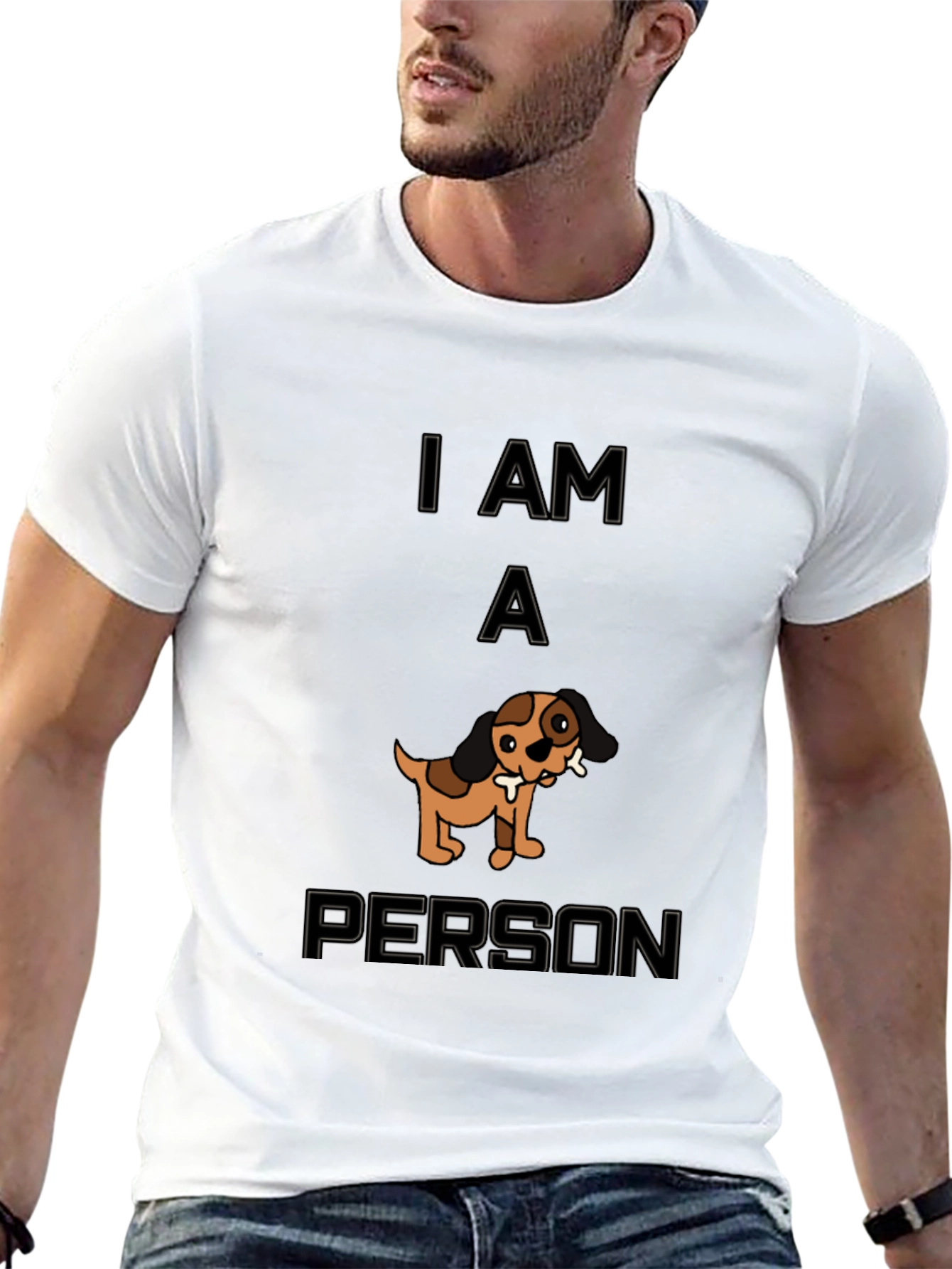Black I Am A Dog Person T-Shirt view 13
