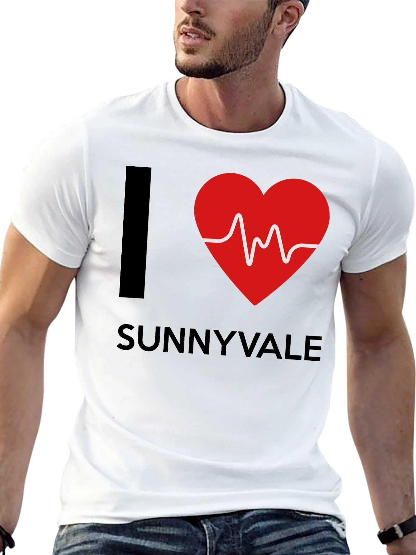 Black I Heart Sunnyvale Graphic T-Shirt - Trendy Casual Tee view 13