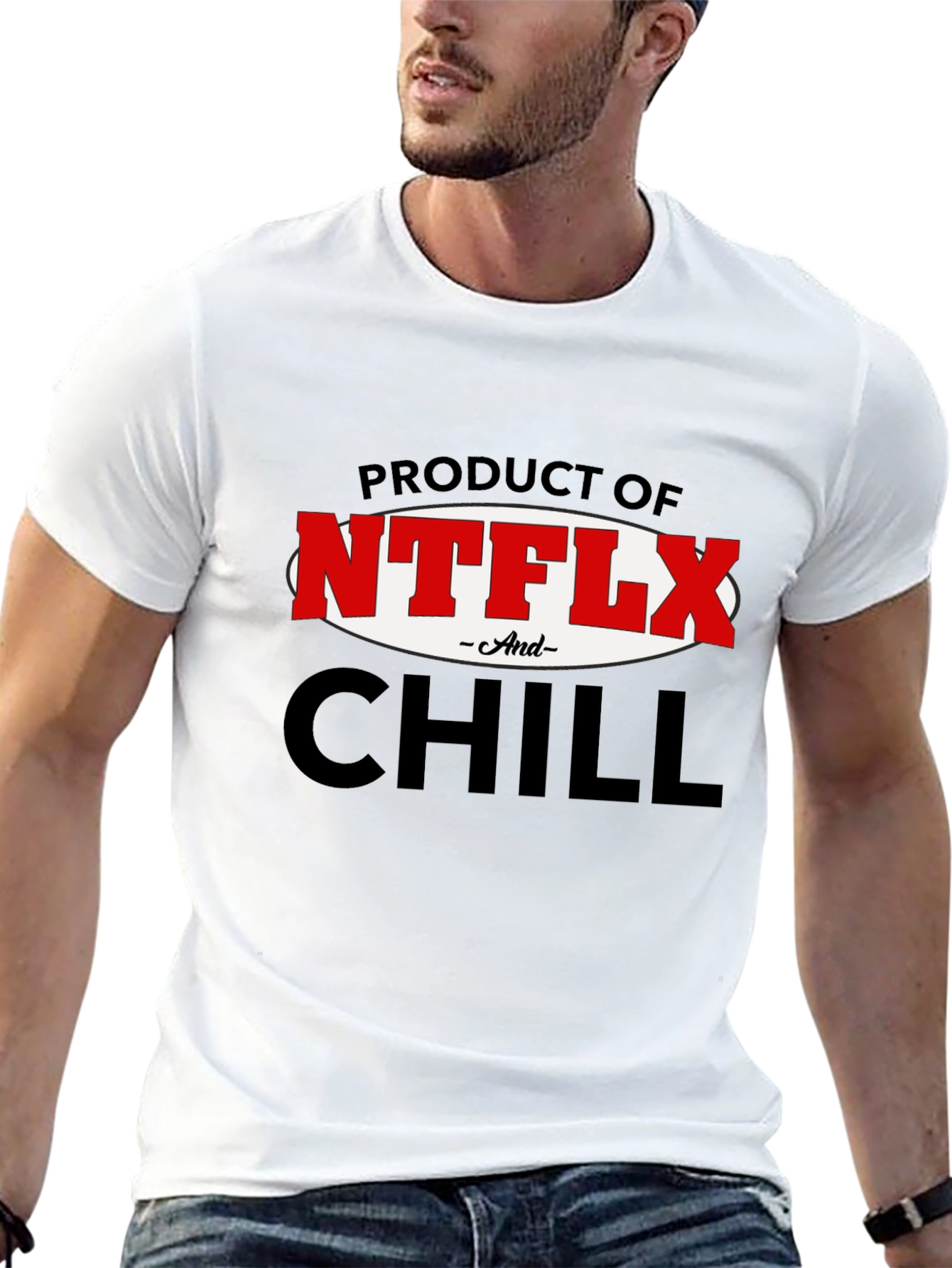 Black Netflix and Chill T-Shirt - Funny Graphic Tee view 13