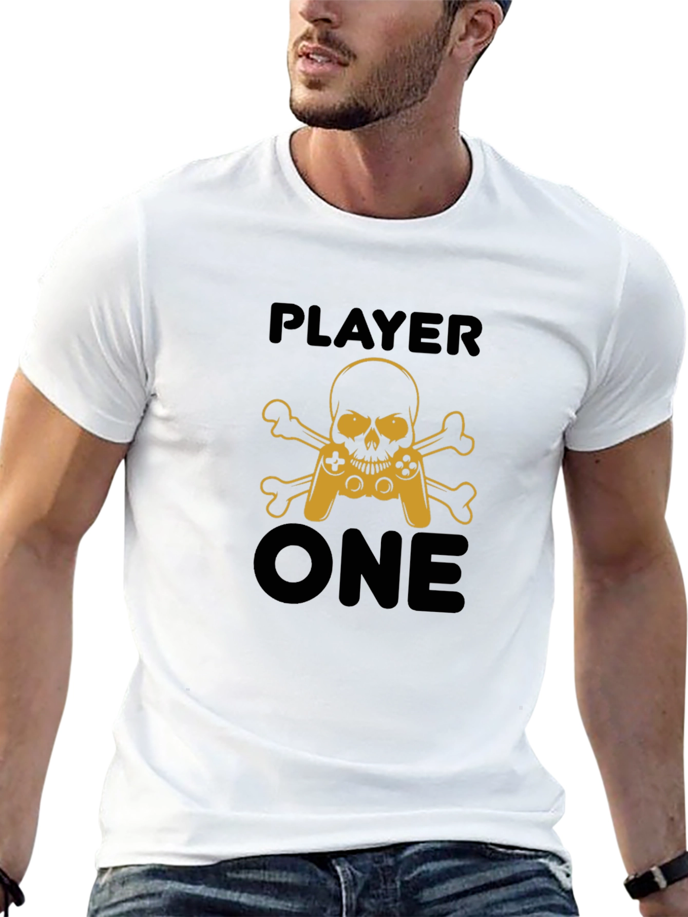 Player One Skull and Crossbones Gaming T-Shirt - 13