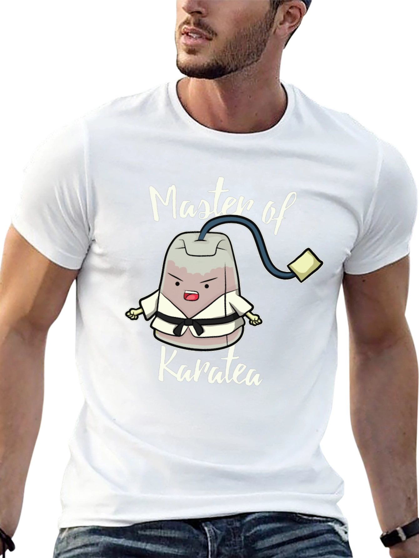 Black Master of Karatea Funny Graphic Tee view 13
