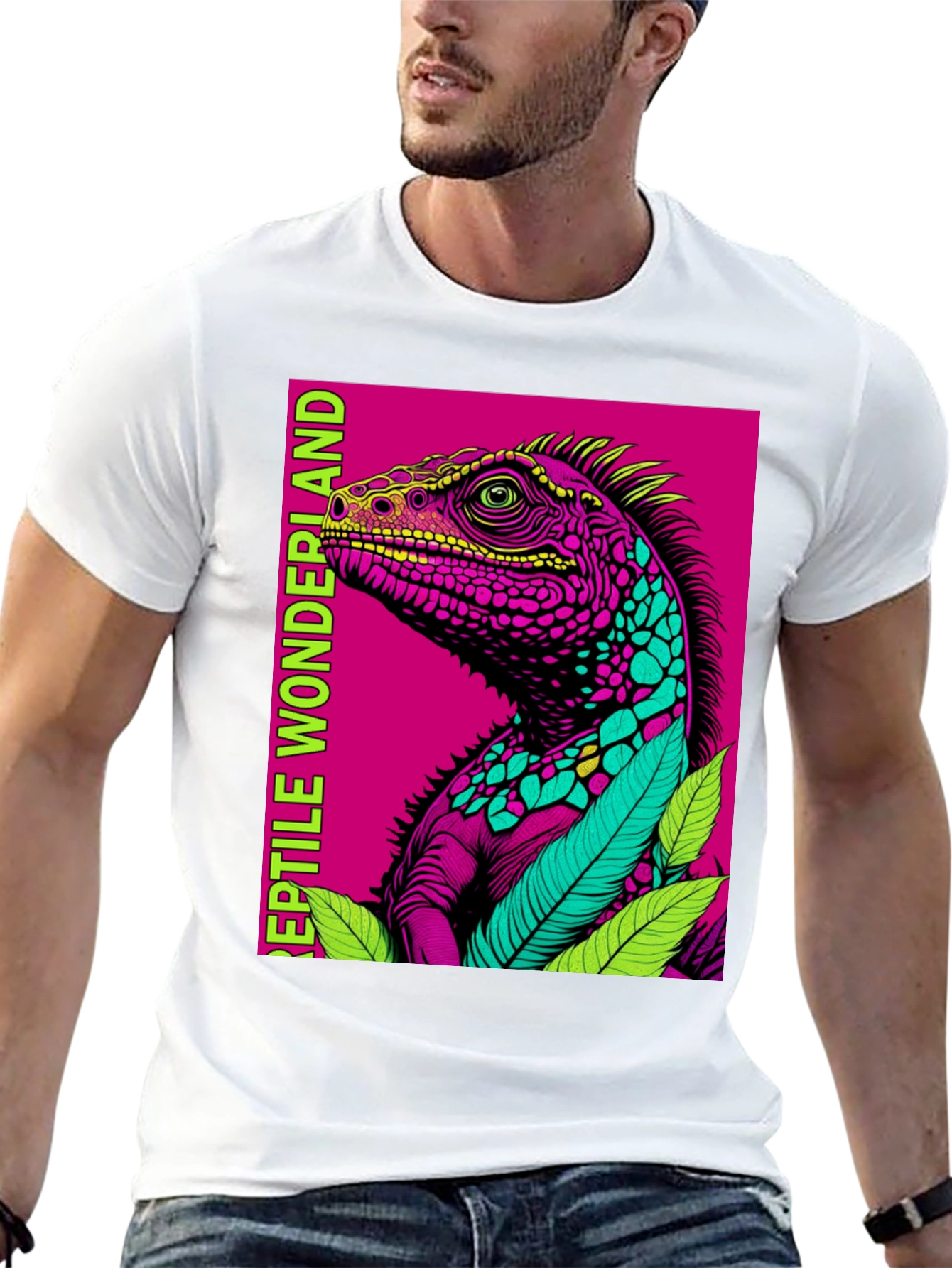 Black Reptile Wonderland Graphic Tee view 13