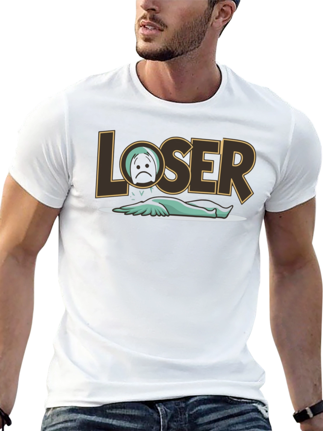 Black Loser Graphic Tee - Funny T-Shirt view 13