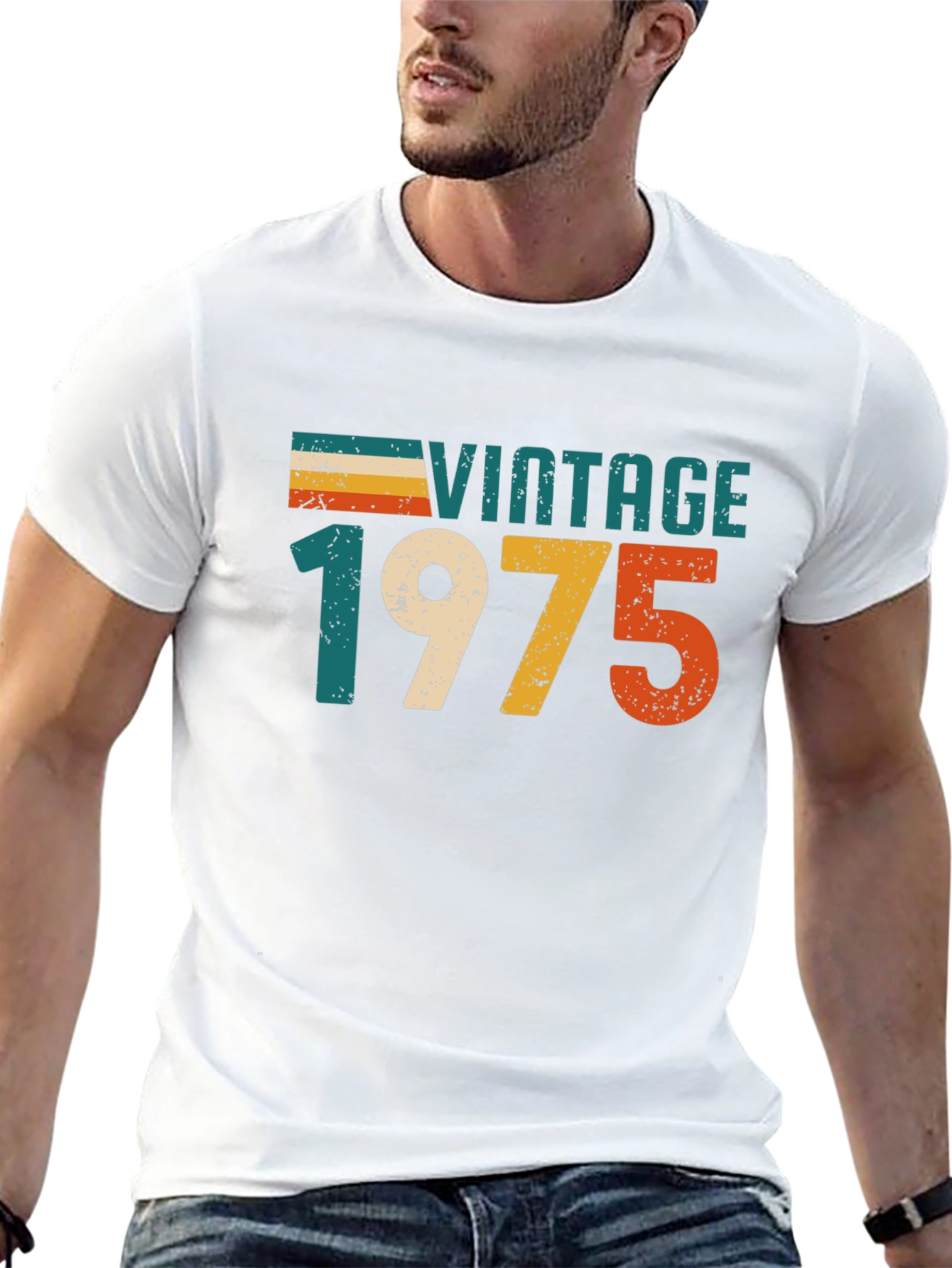 Black Vintage 1975 Retro T-Shirt view 13