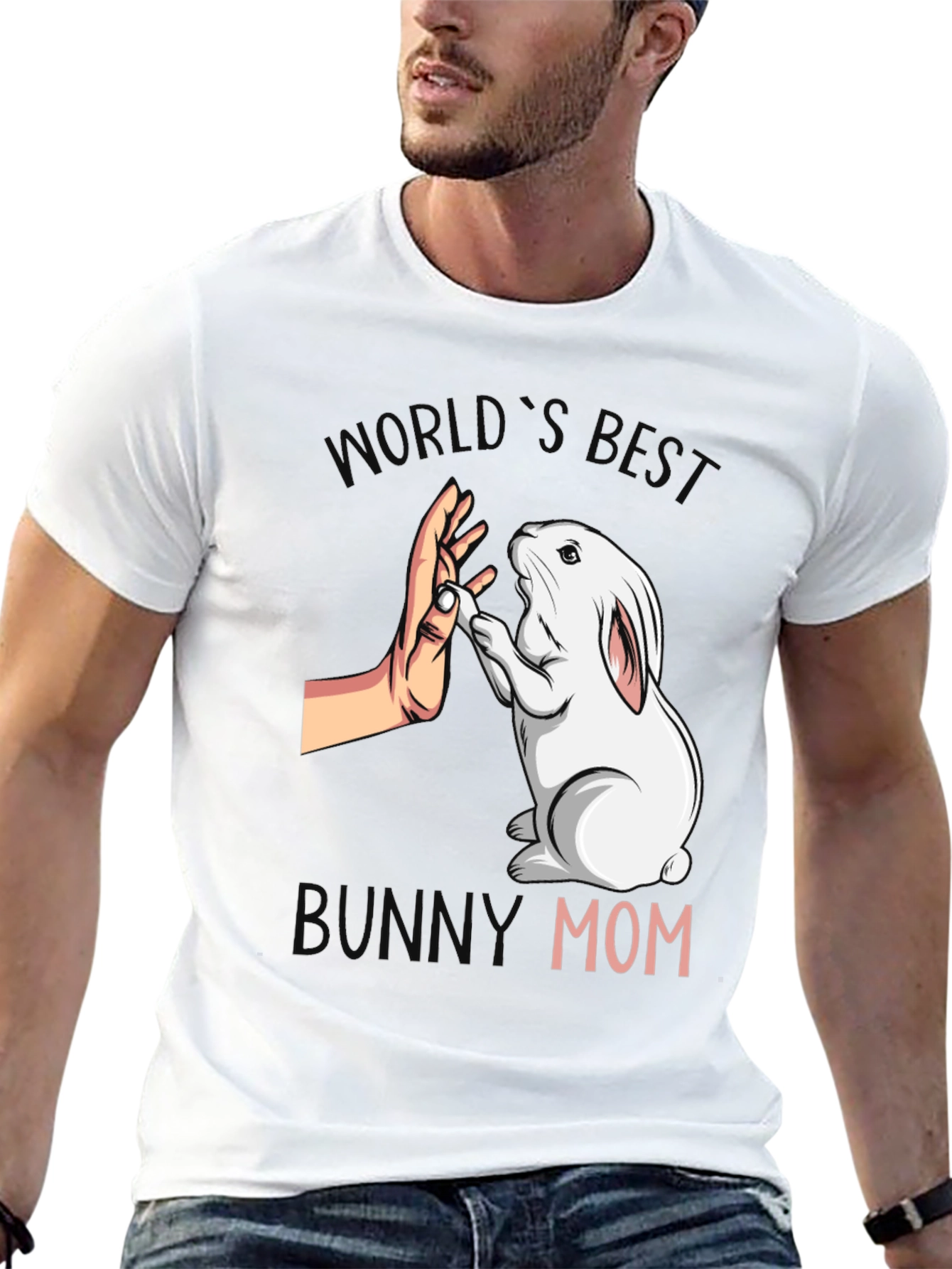 Black World's Best Bunny Mom T-Shirt - Cute Pet Lover Tee view 13