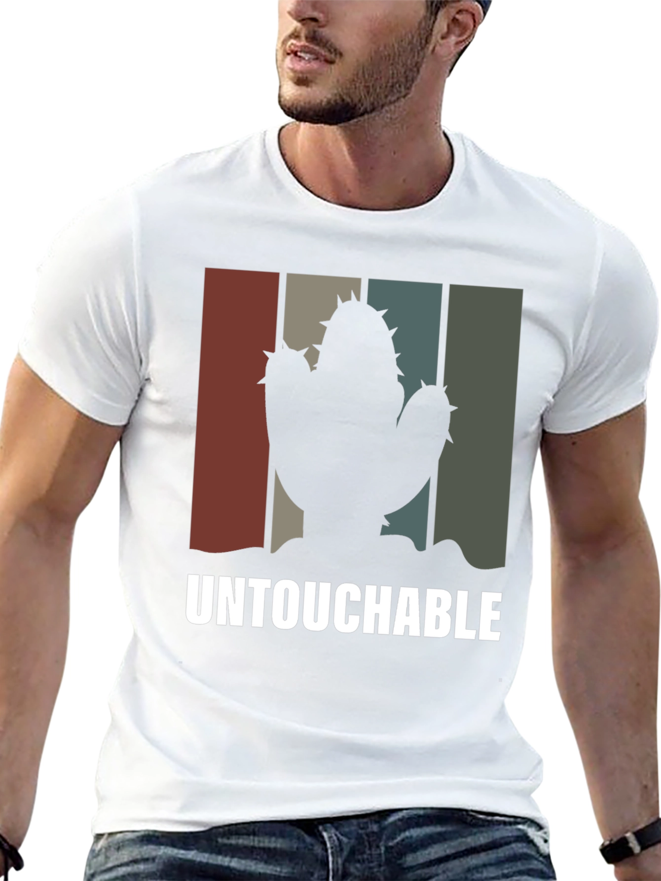 Black Untouchable Cactus Graphic T-Shirt view 13