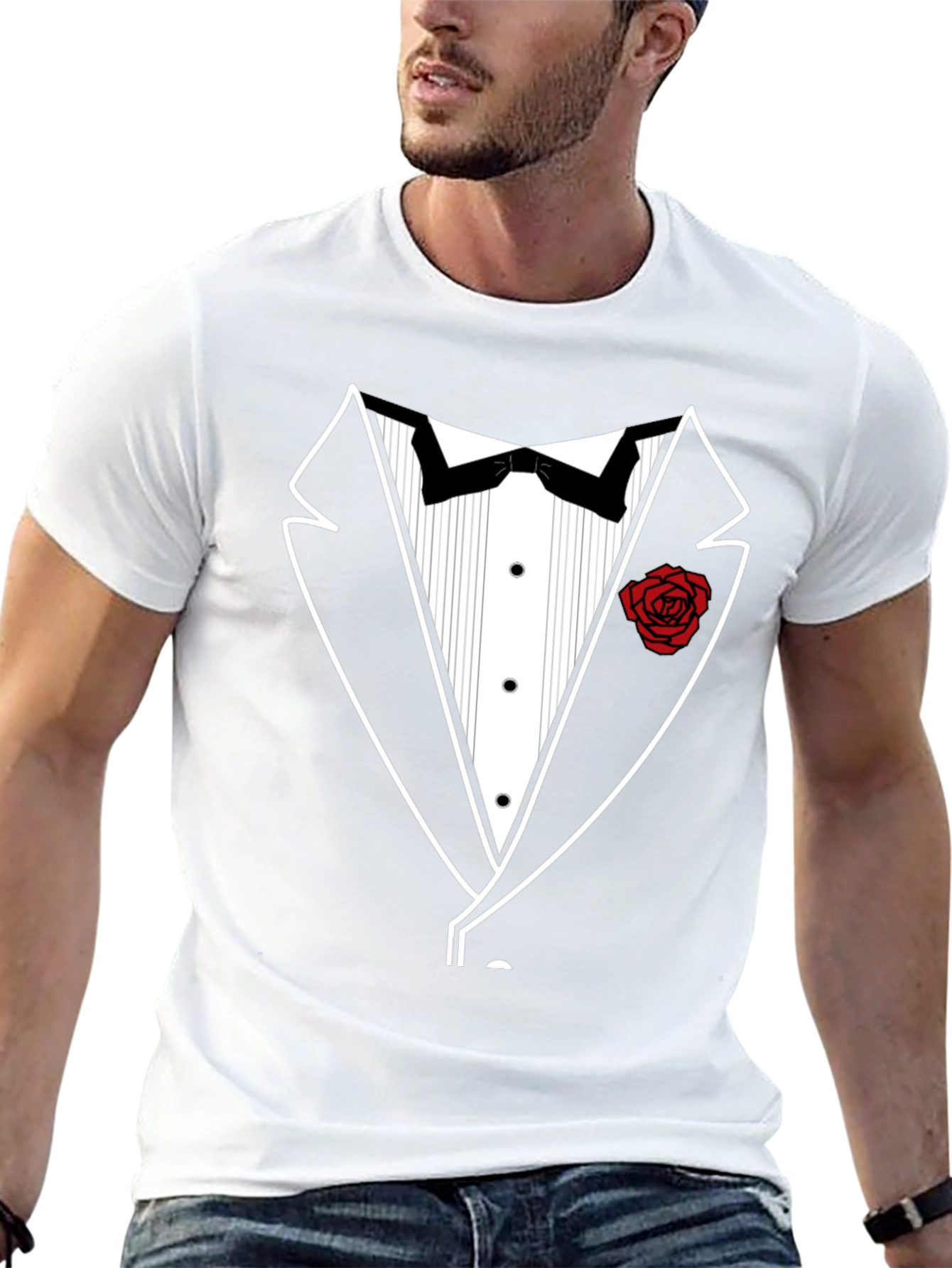 Black Tuxedo T-Shirt - Stylish Formal Wear Alternative view 13