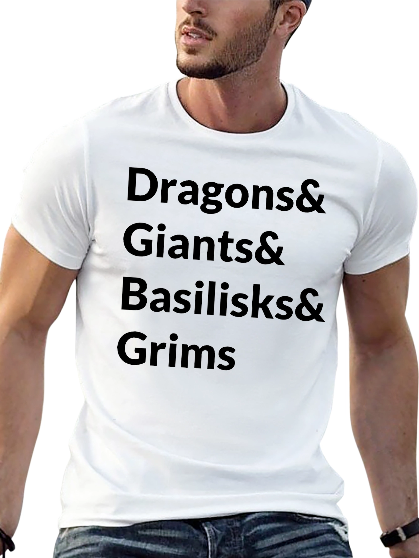 Black Dragons & Giants T-Shirt - Fantasy Creature Tee view 13