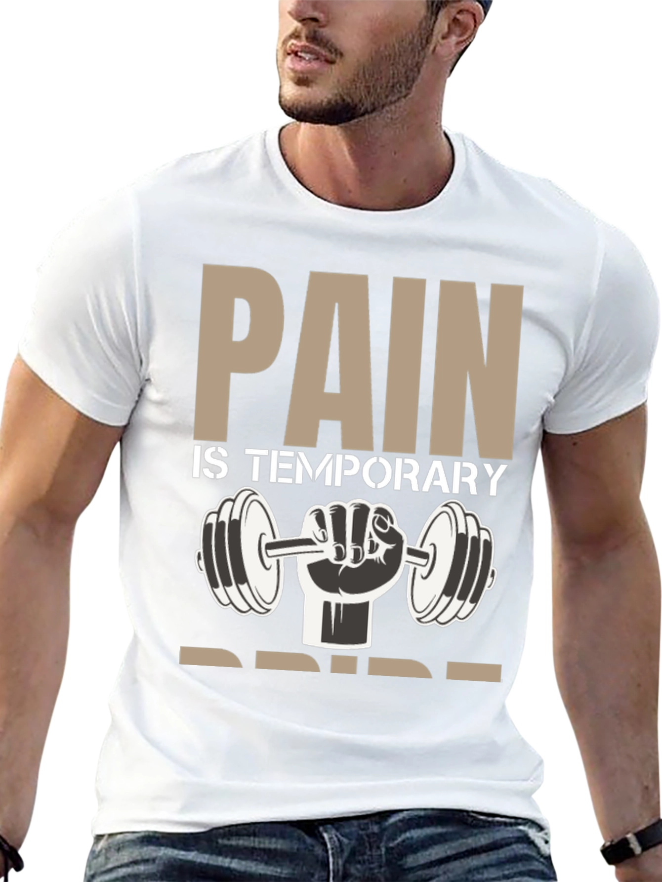 Black Pain is Temporary Pride T-Shirt Gym Workout Motivation view 13