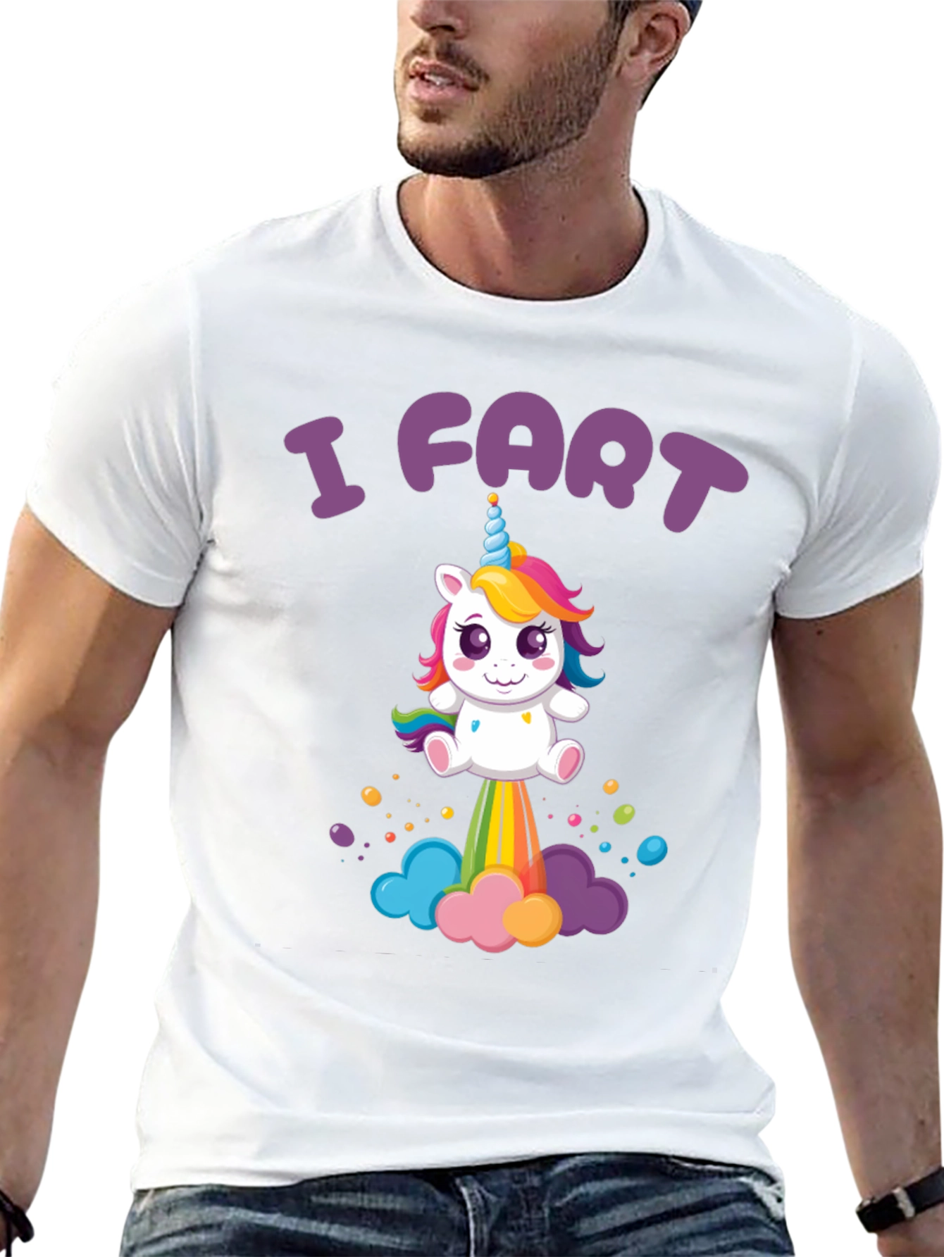 Black I Fart Unicorn Graphic Tee view 13