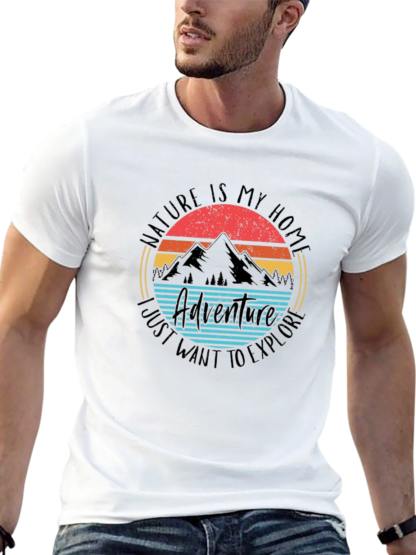 Black Nature Adventure T-Shirt: Explore Your Home view 13