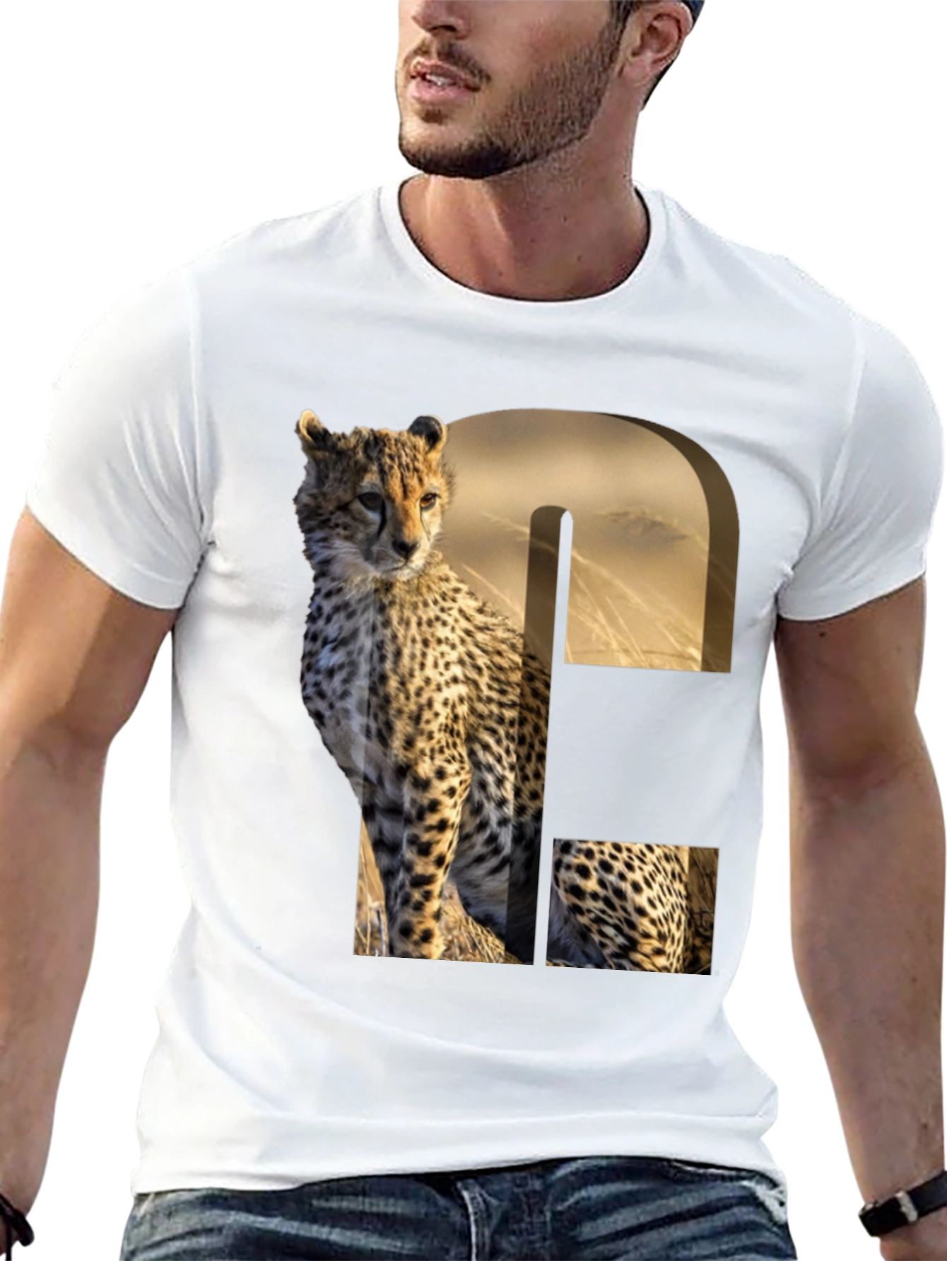 Black Cheetah Print Graphic Tee - Unique Animal Design view 13