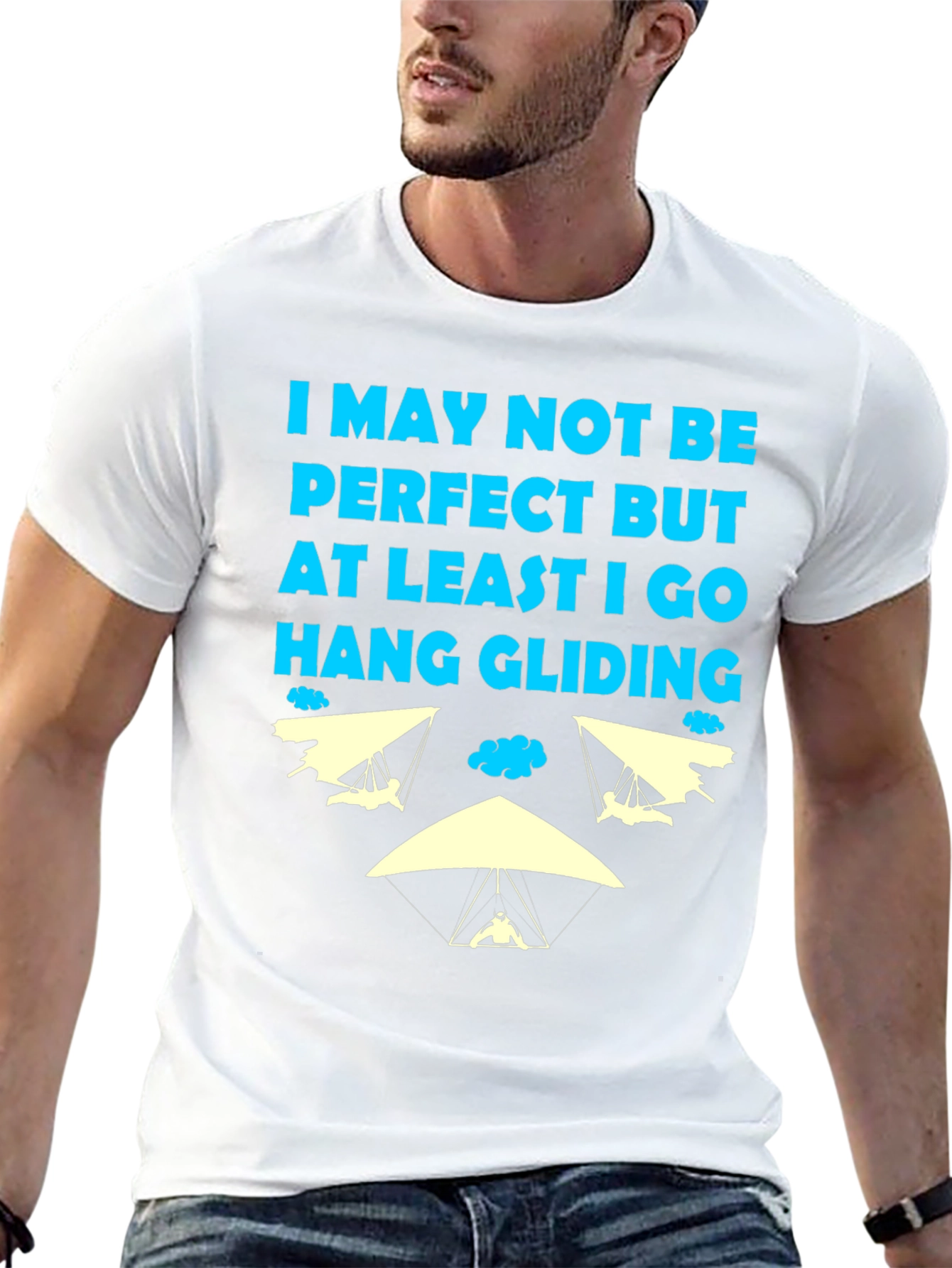 Black Hang Gliding T-Shirt: Imperfectly Awesome! view 13