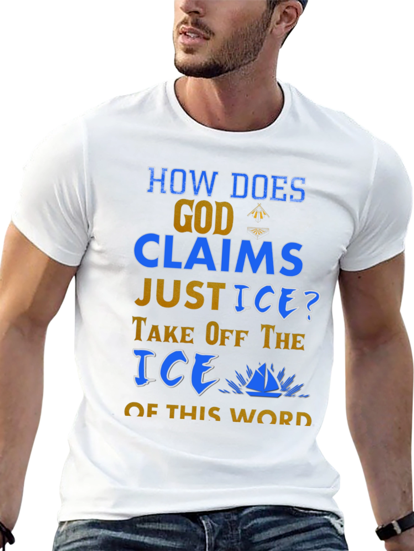 Black Humorous God & Justice T-Shirt: Take Off the Ice! view 13