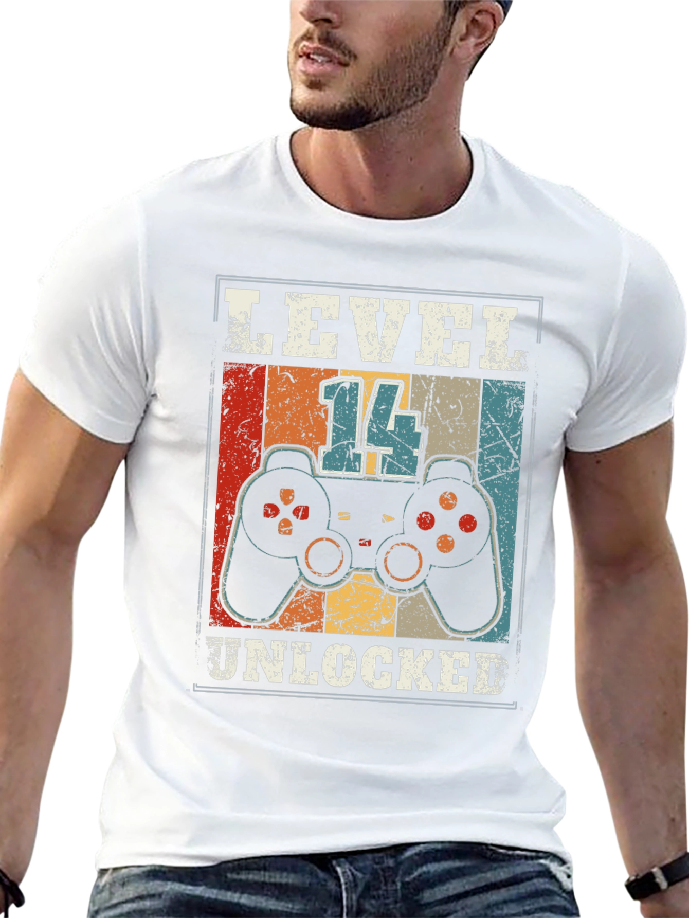 Black Level 14 Unlocked Gamer T-Shirt - 14th Birthday Gift view 13