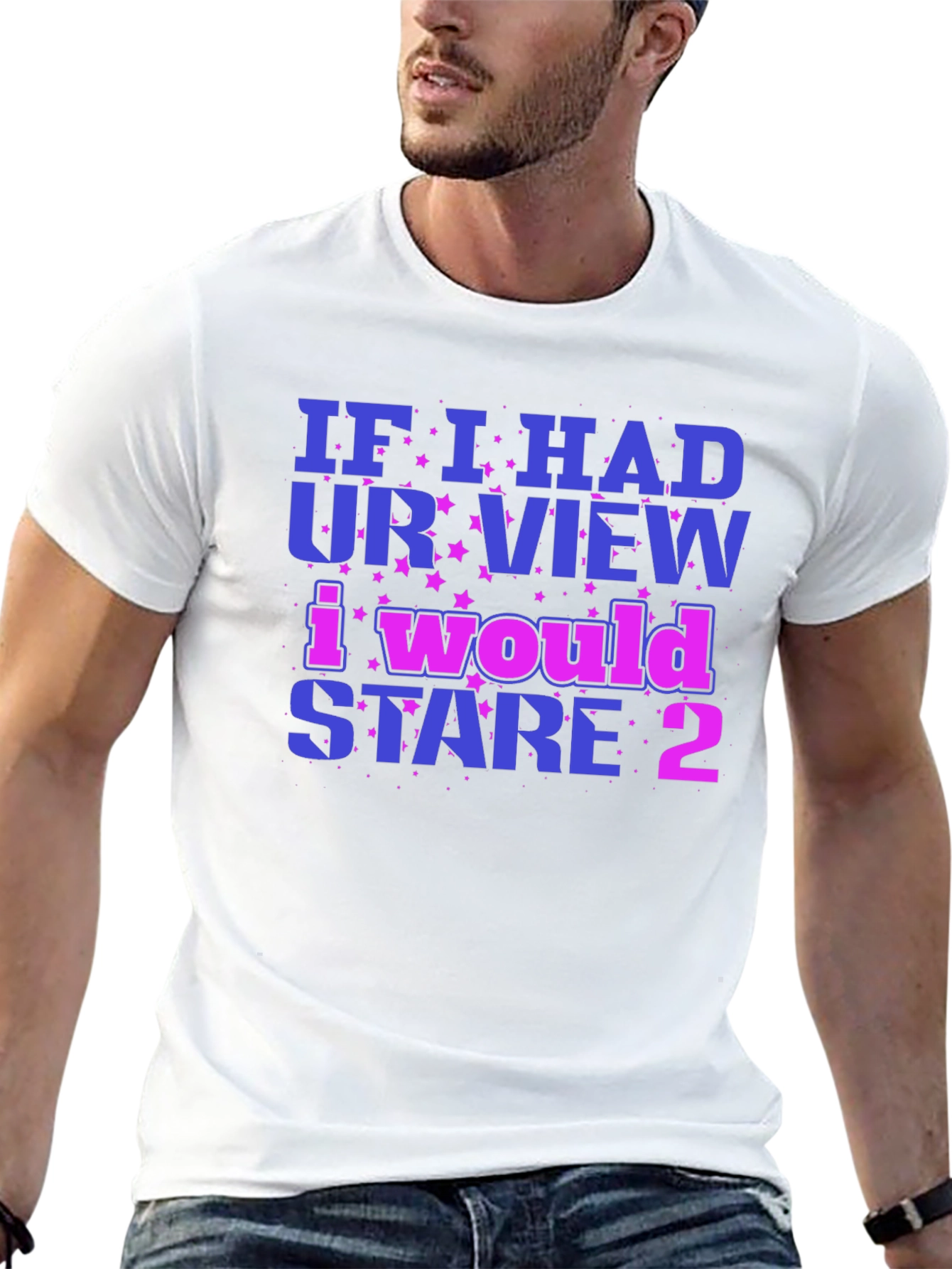 Black Funny Graphic Tee: If I Had Your View view 13