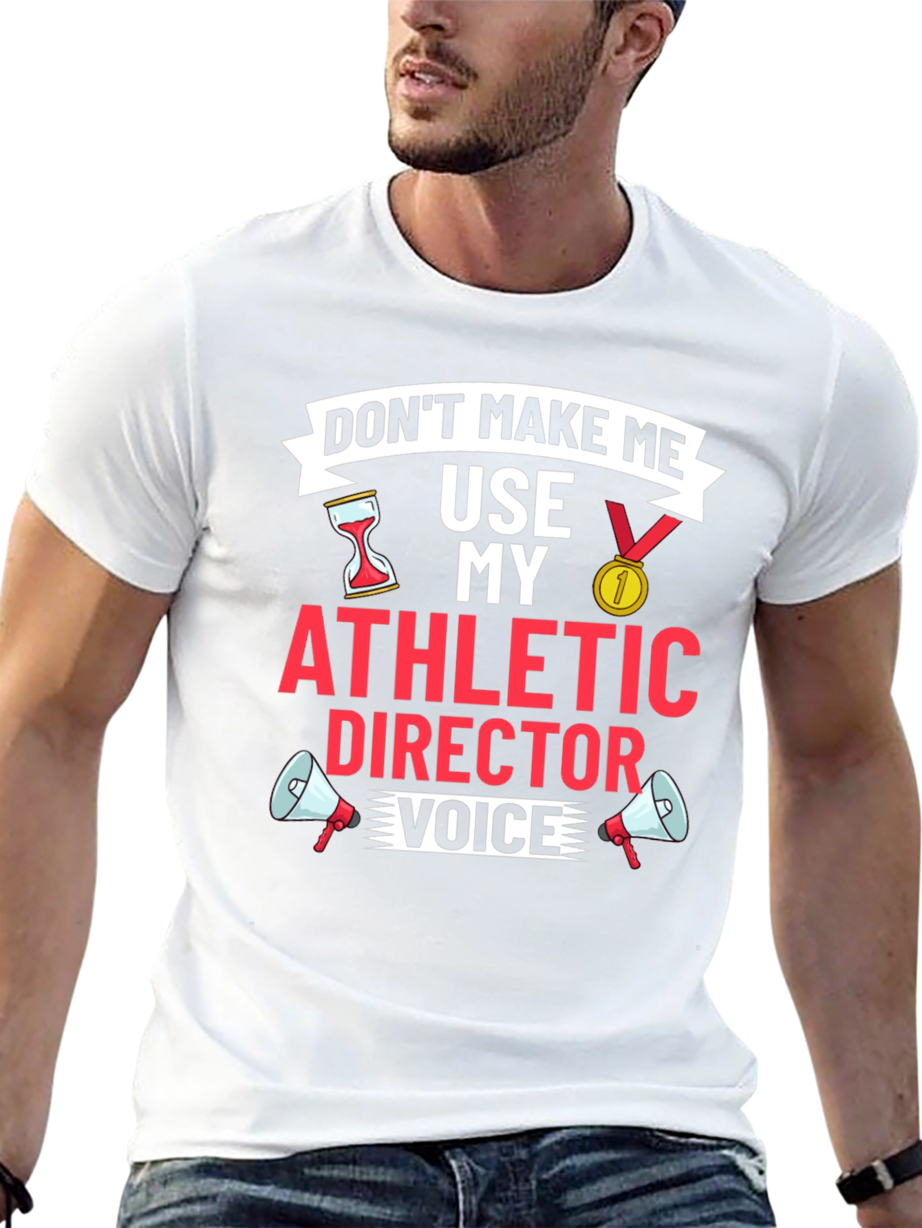 Black Athletic Director Funny Graphic T-Shirt view 13