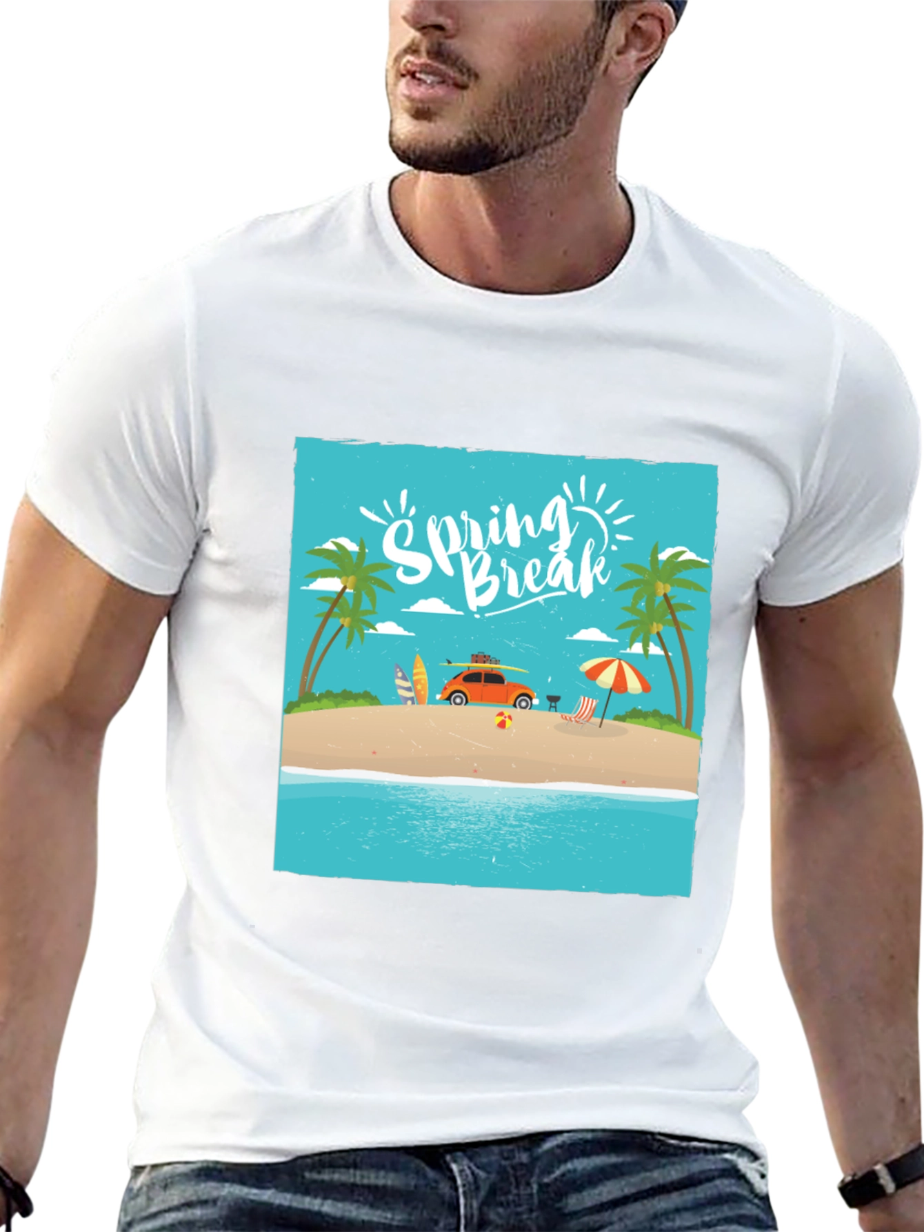 Black Spring Break Beach T-Shirt view 13