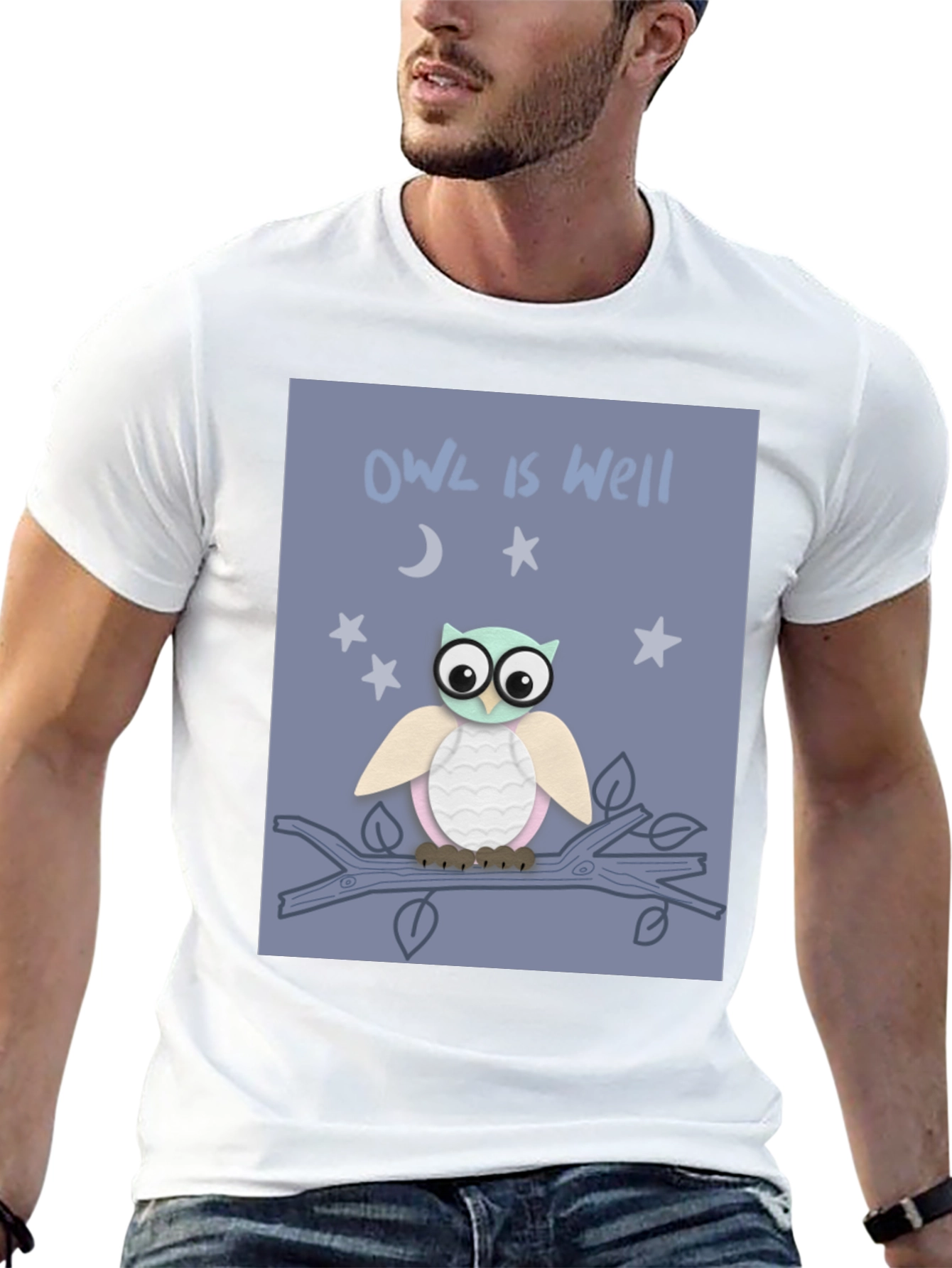 Black Owl is Well Graphic Tee - Soft Cotton T-Shirt view 13