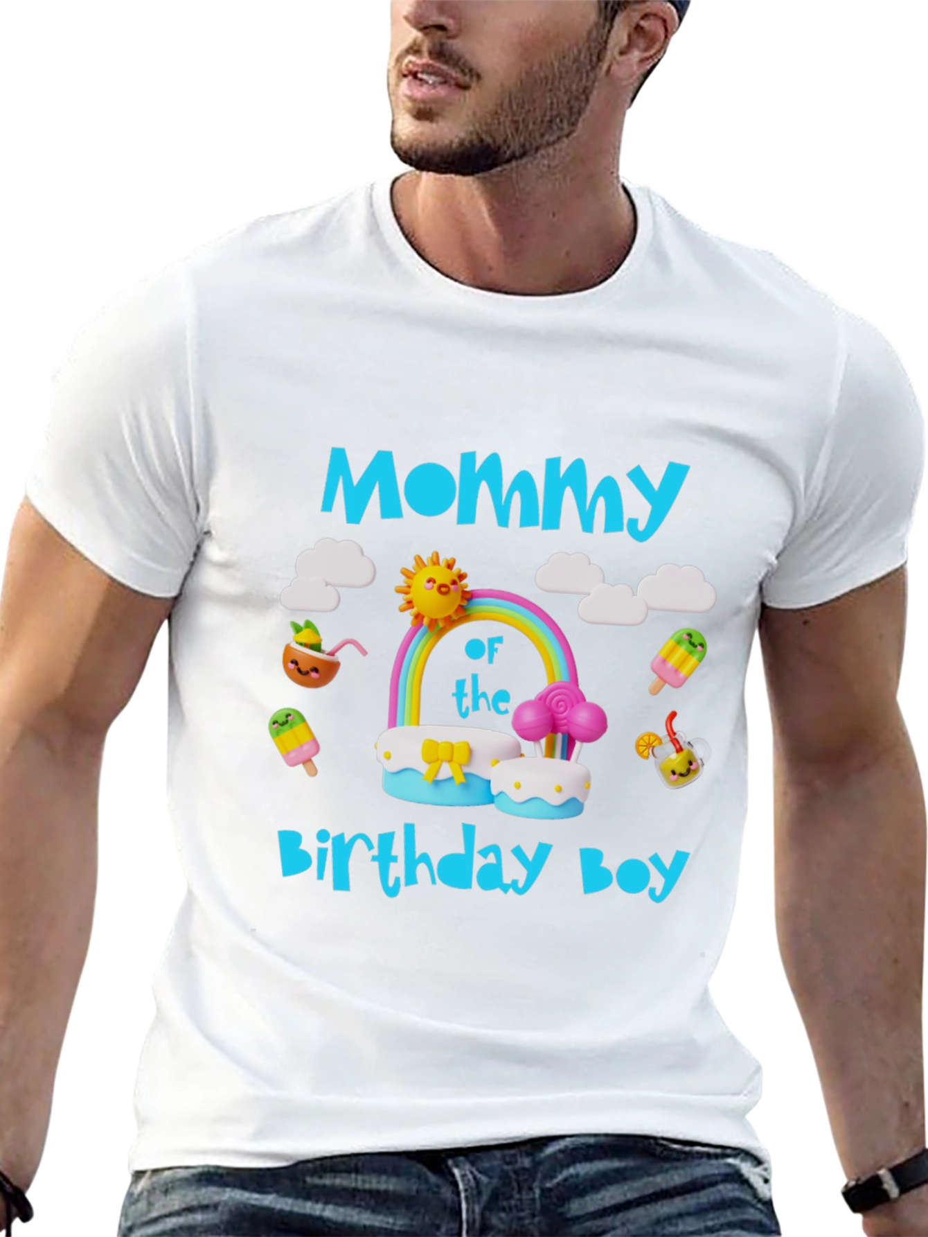 Black Mommy of the Birthday Boy T-Shirt view 13