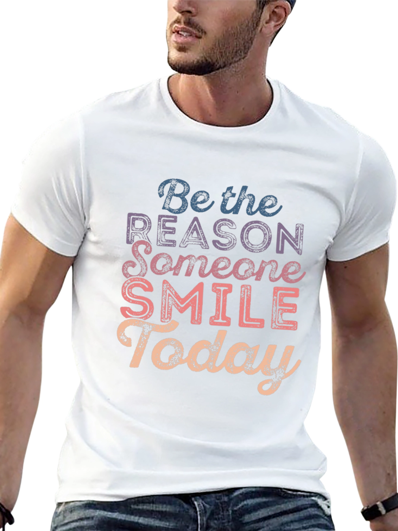 Black Be the Reason Smile Today T-Shirt view 13