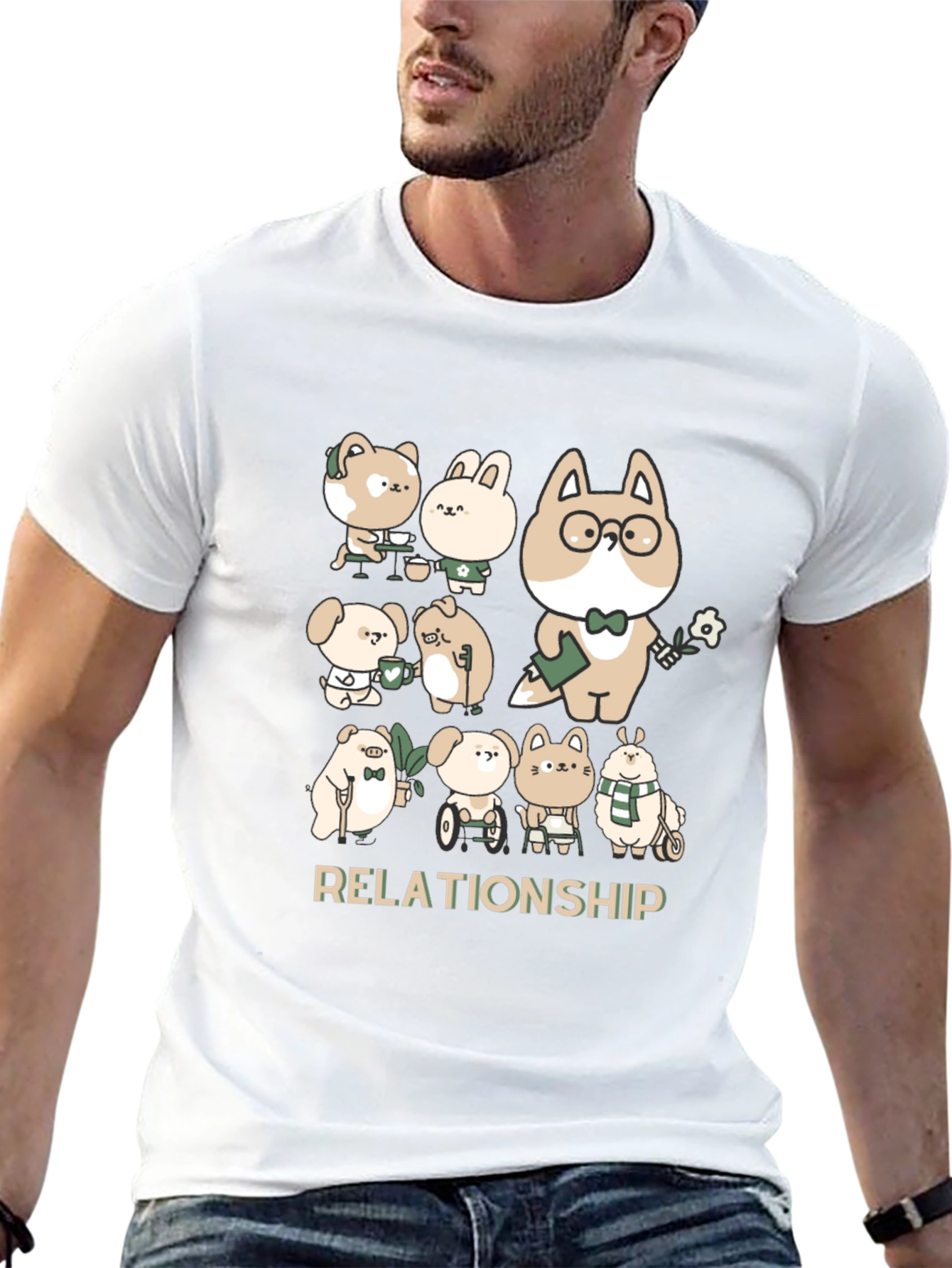 Black Relationship Cartoon Tee view 13
