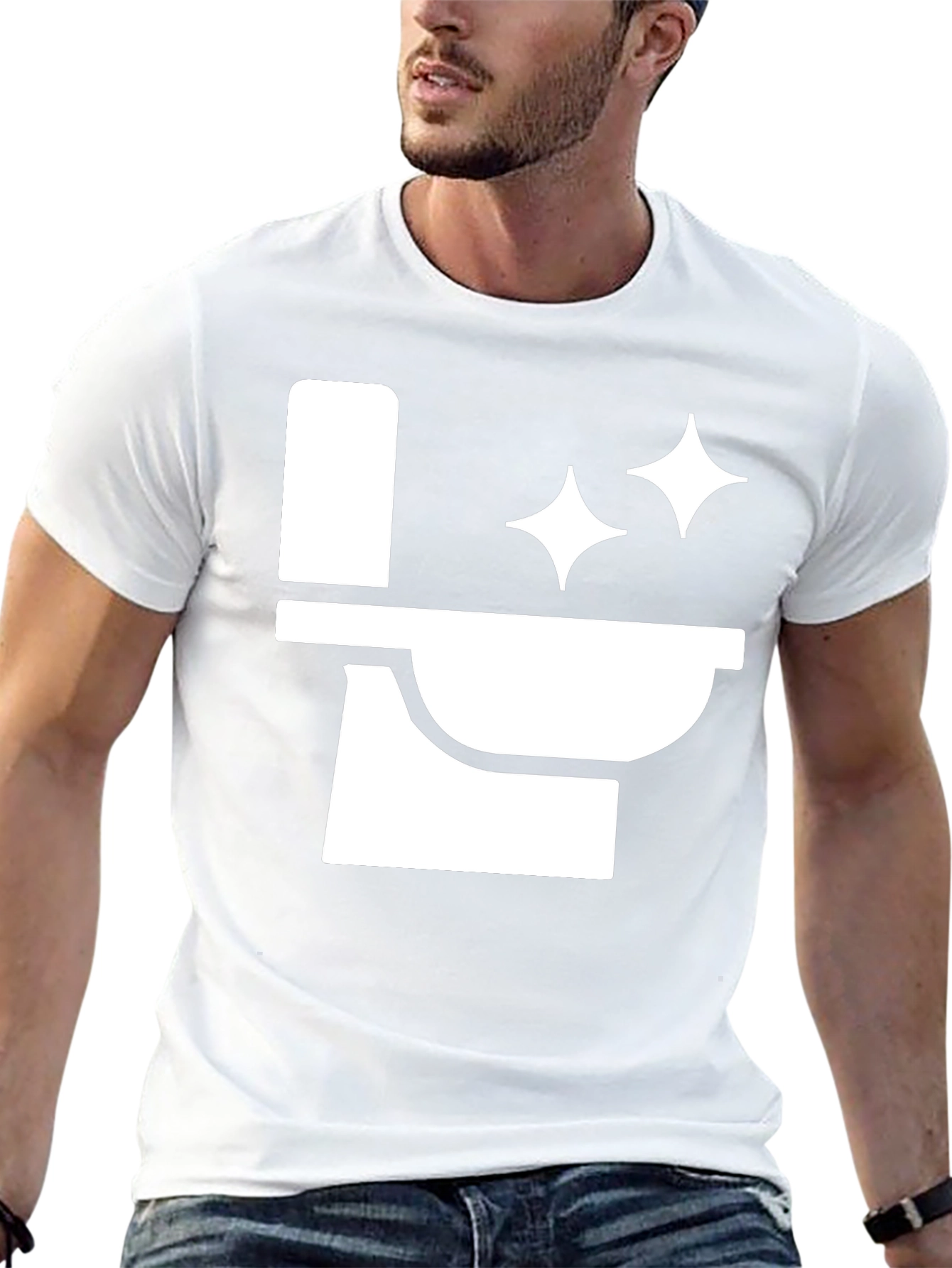 Black Clean Toilet T-Shirt - Humor Tee view 13