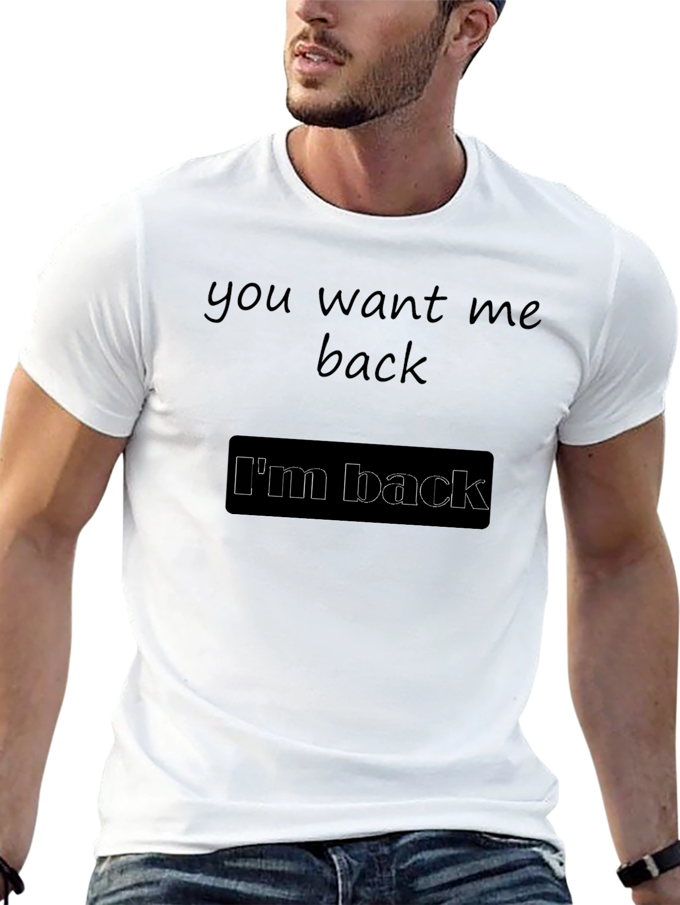 Black I'm Back T-Shirt - Soft Cotton Tee view 13
