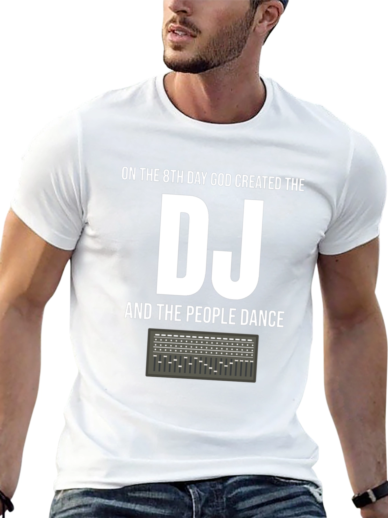 Black On the 8th Day God Created The DJ Graphic T-Shirt view 13